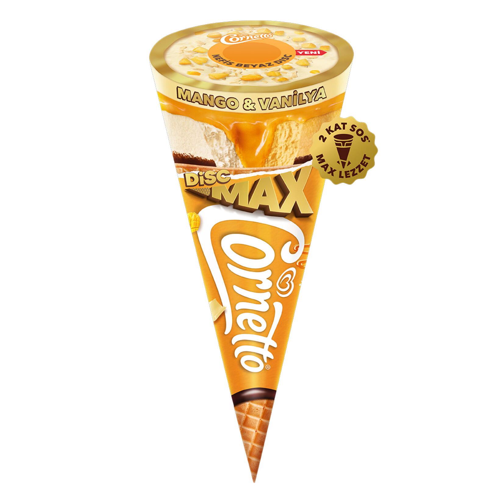 Algida Cornetto Disc Max Mango 130 Ml - Görsel 1