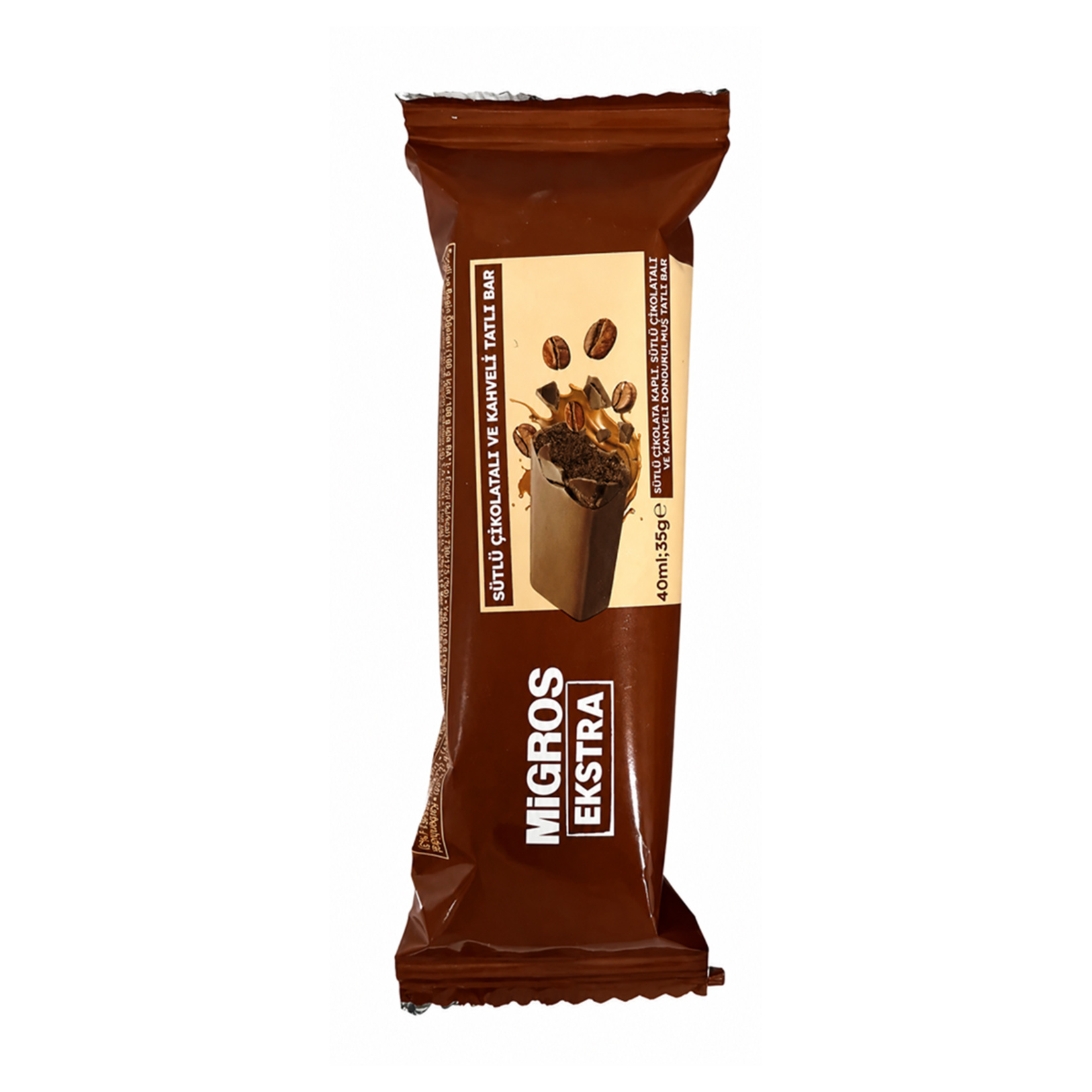 Migros Ektra Sütlü Çikolatalı Kahveli Dondurulmuş Tatlı Bar 6x40 Ml