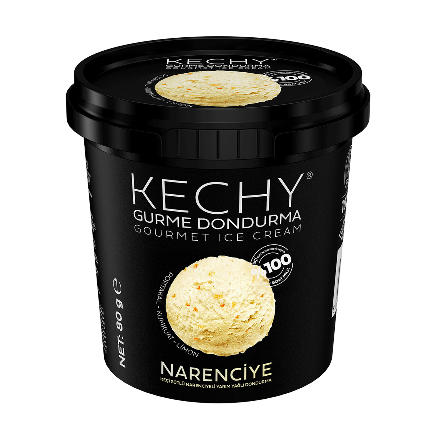 Kechy Gurme Narenciyeli Yarım Yağlı Dondurma 100 Ml