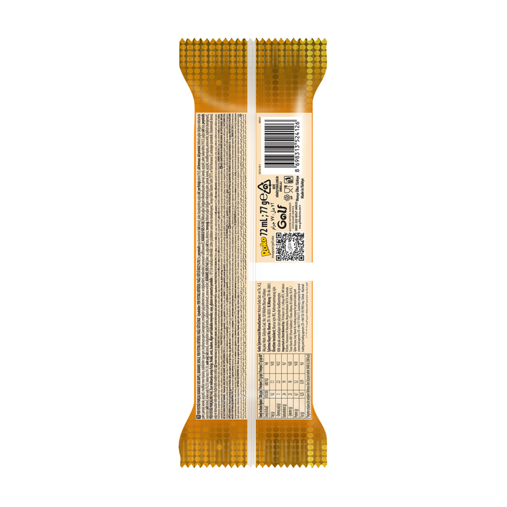 Golf Roko Yer Fıstıklı Karamel Soslu 72 Ml - Görsel 2
