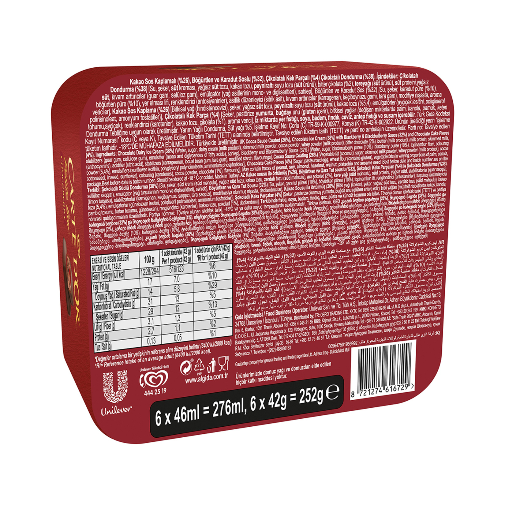 Carte D'or Petite Bar Chocoberry 6'lı 276 Ml - Görsel 3