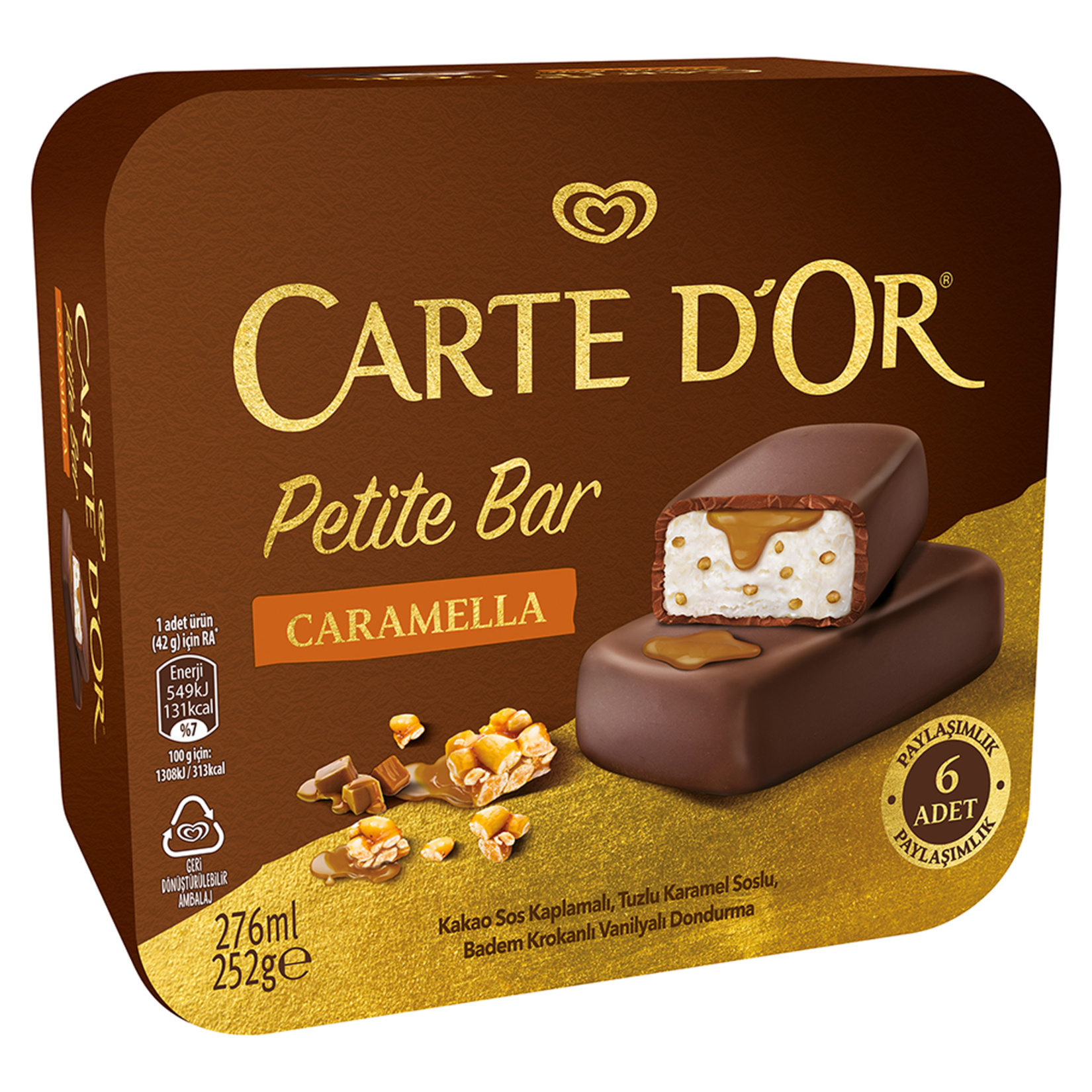 Carte D'or Petite Bar Caramella 6'lı 276 Ml - Görsel 1