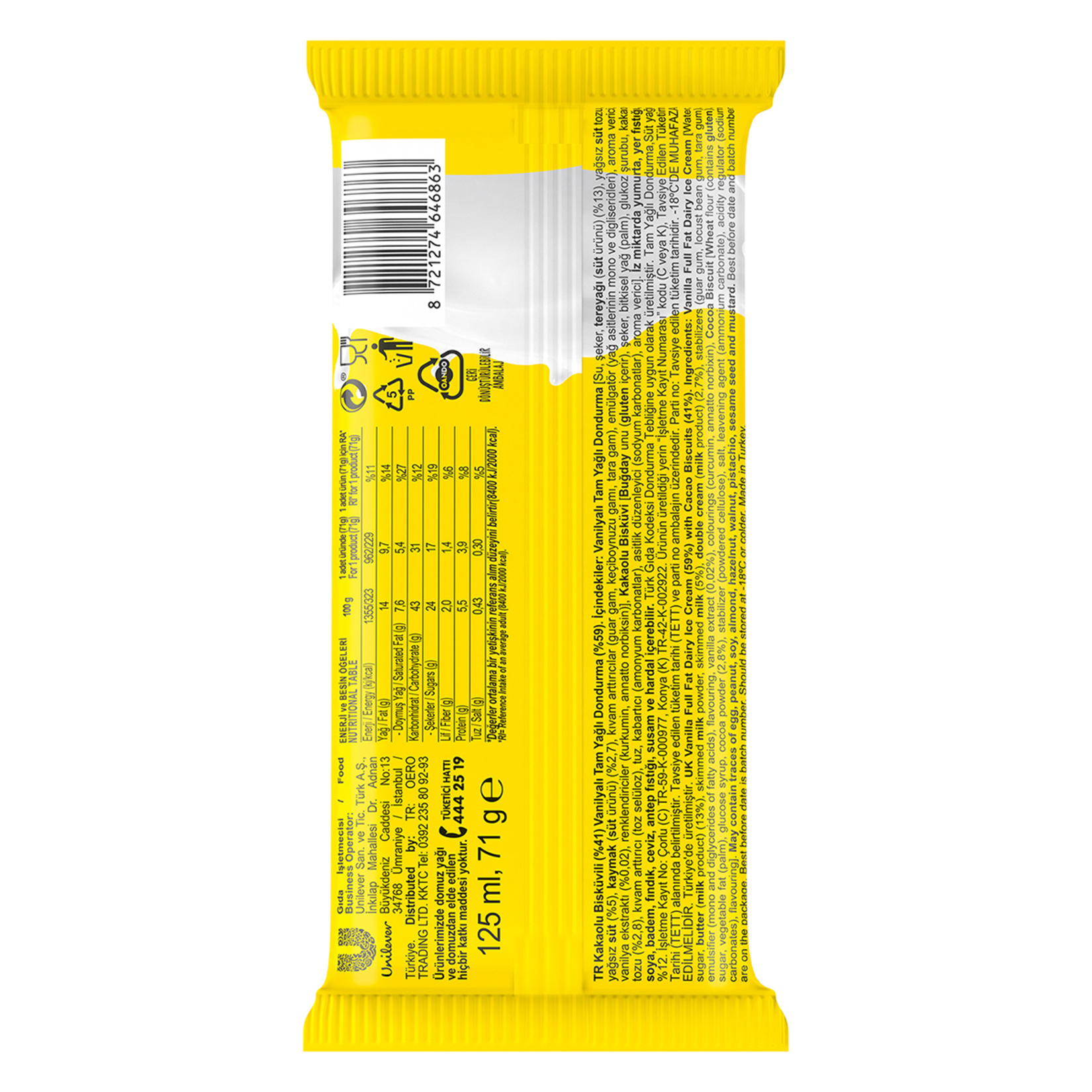 Oando Sandviç Dondurma 125 Ml - Görsel 3