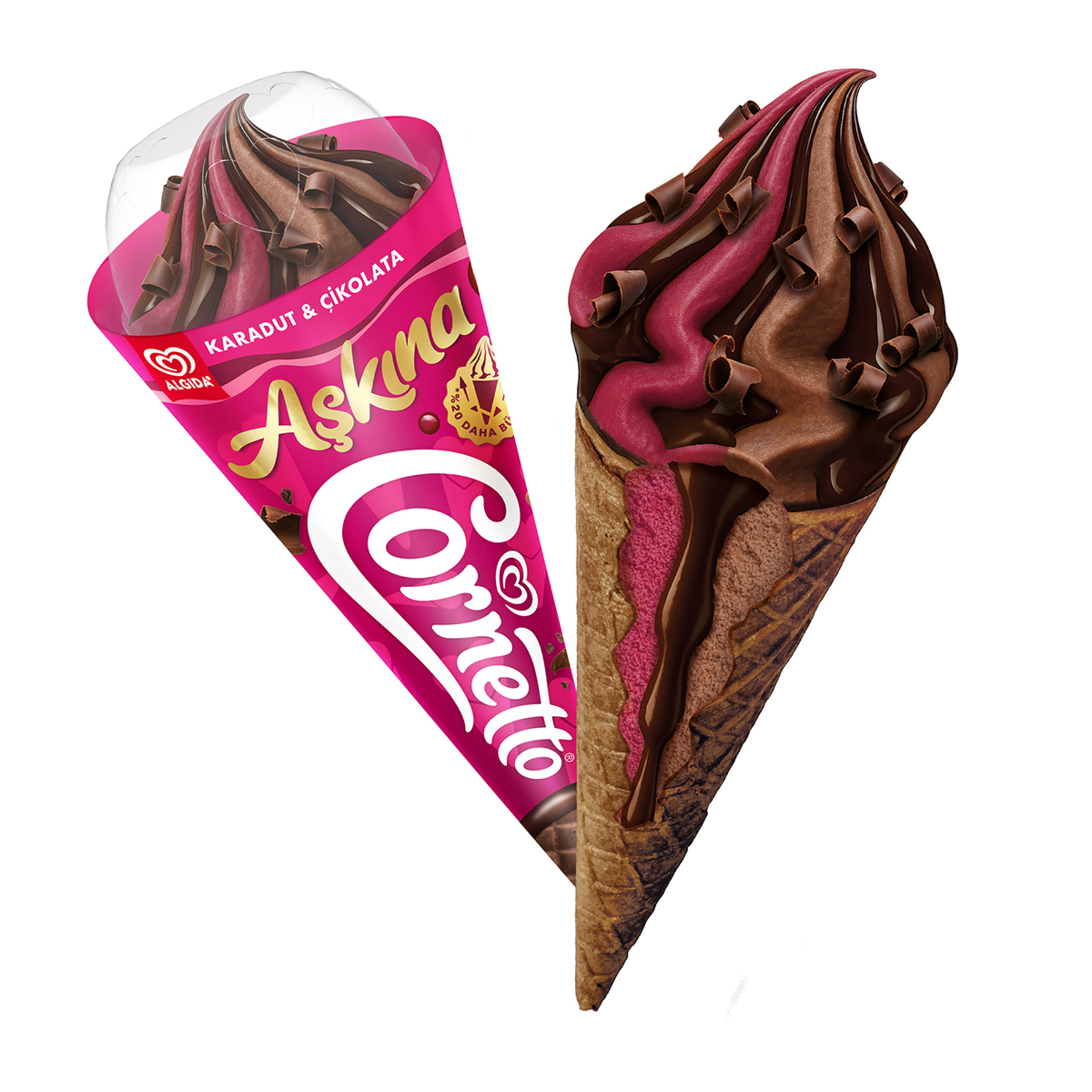 Cornetto Aşkına Karadut Çikolata 150 Ml - Görsel 1