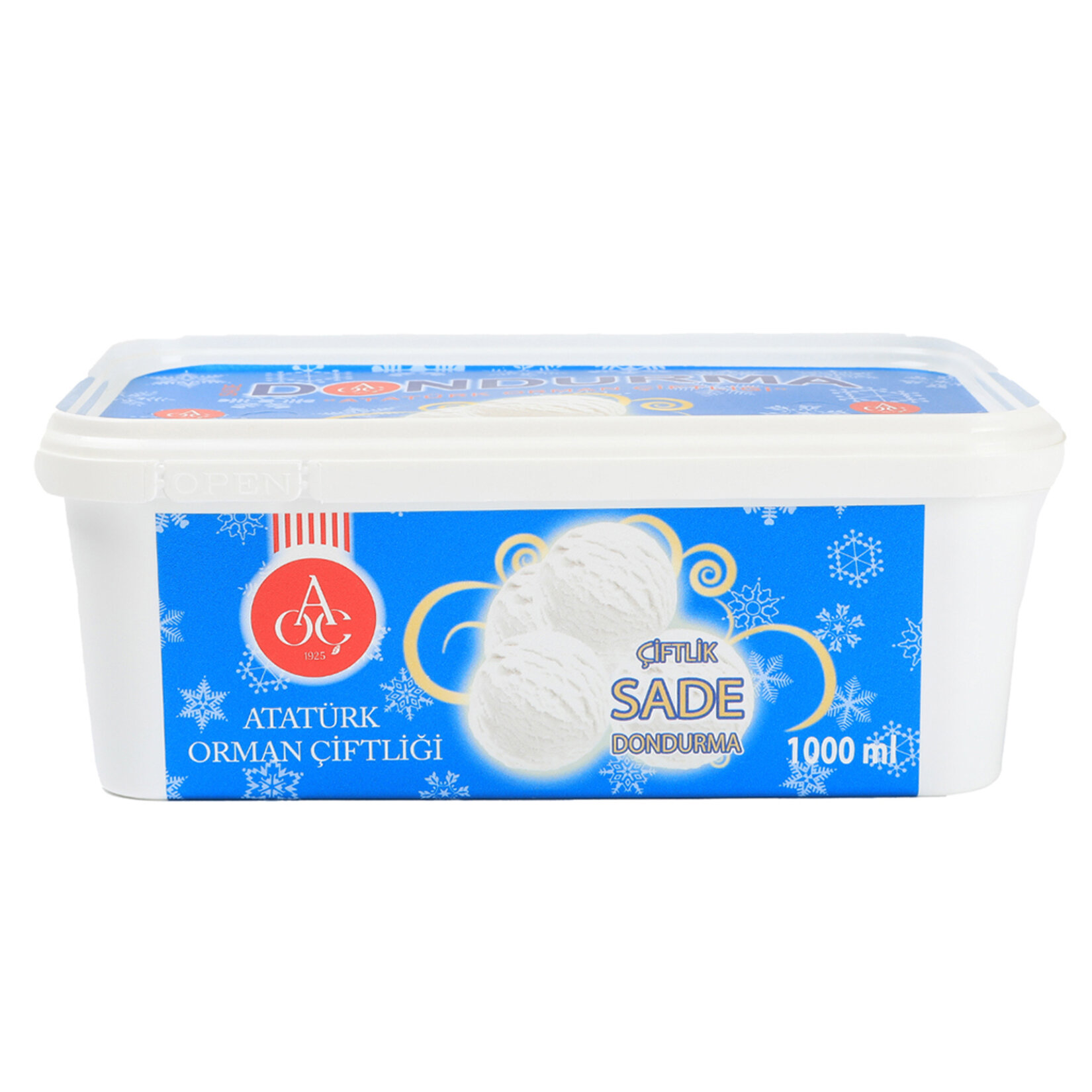 Atatürk Orman Çiftliği Sade Dondurma 1000 Ml