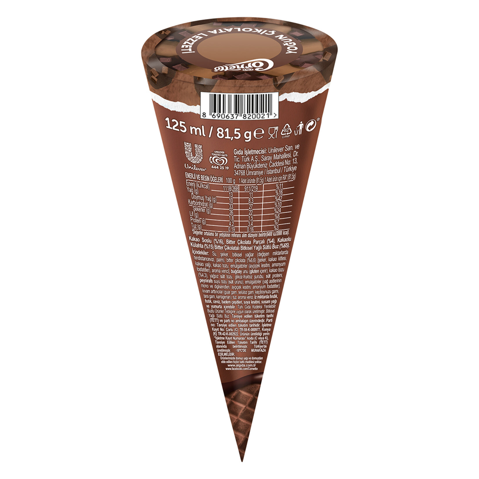 Cornetto Classico Çikolata Dondurma 125 Ml - Görsel 3