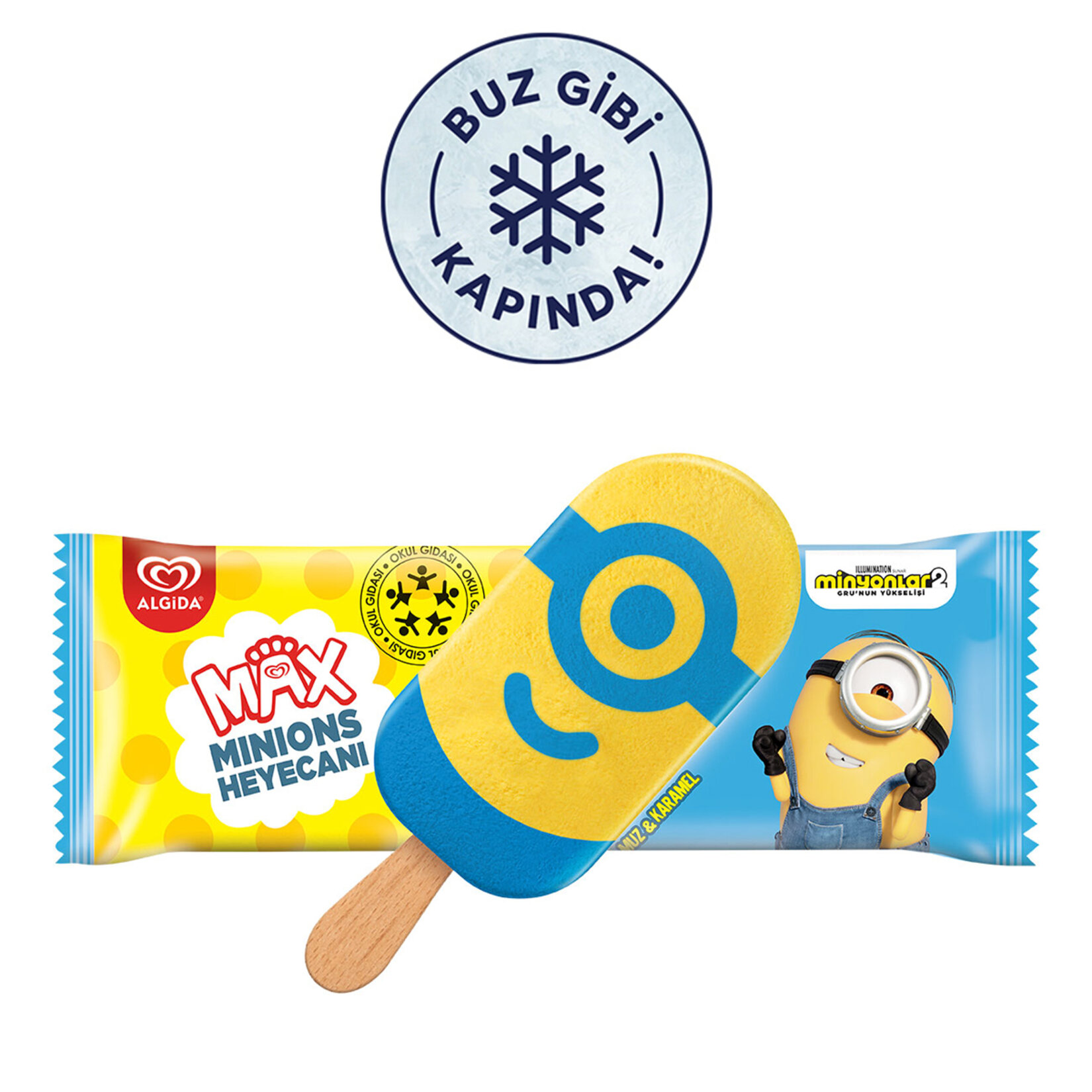 Algida Max Minions Muz & Karamel 87 Ml - Görsel 1