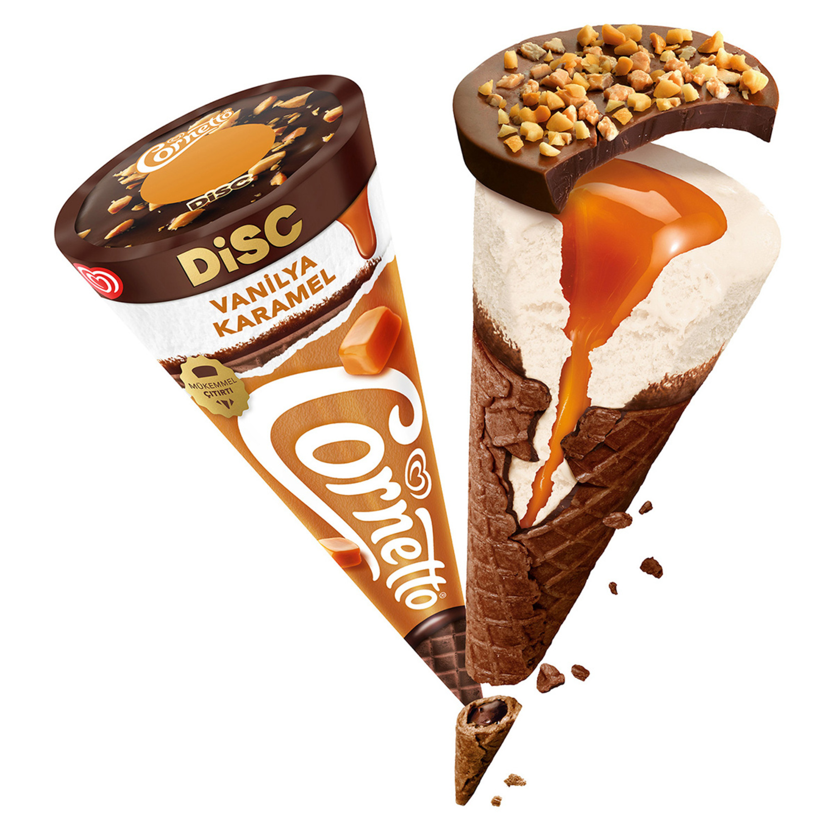 Cornetto Disc Vanilya Karamel 130 Ml - Görsel 1