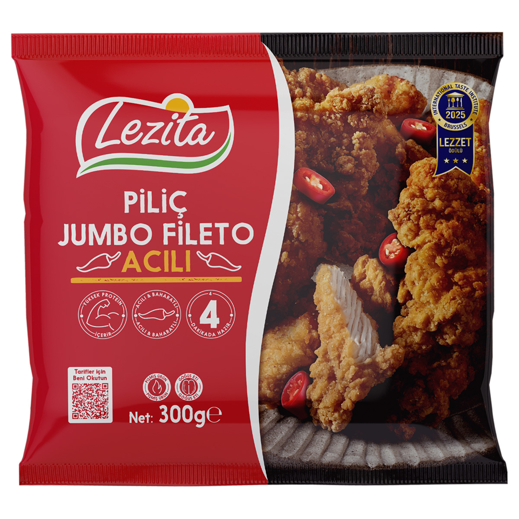 Lezita Acılı Çıtır Jumbo Fileto 300 G