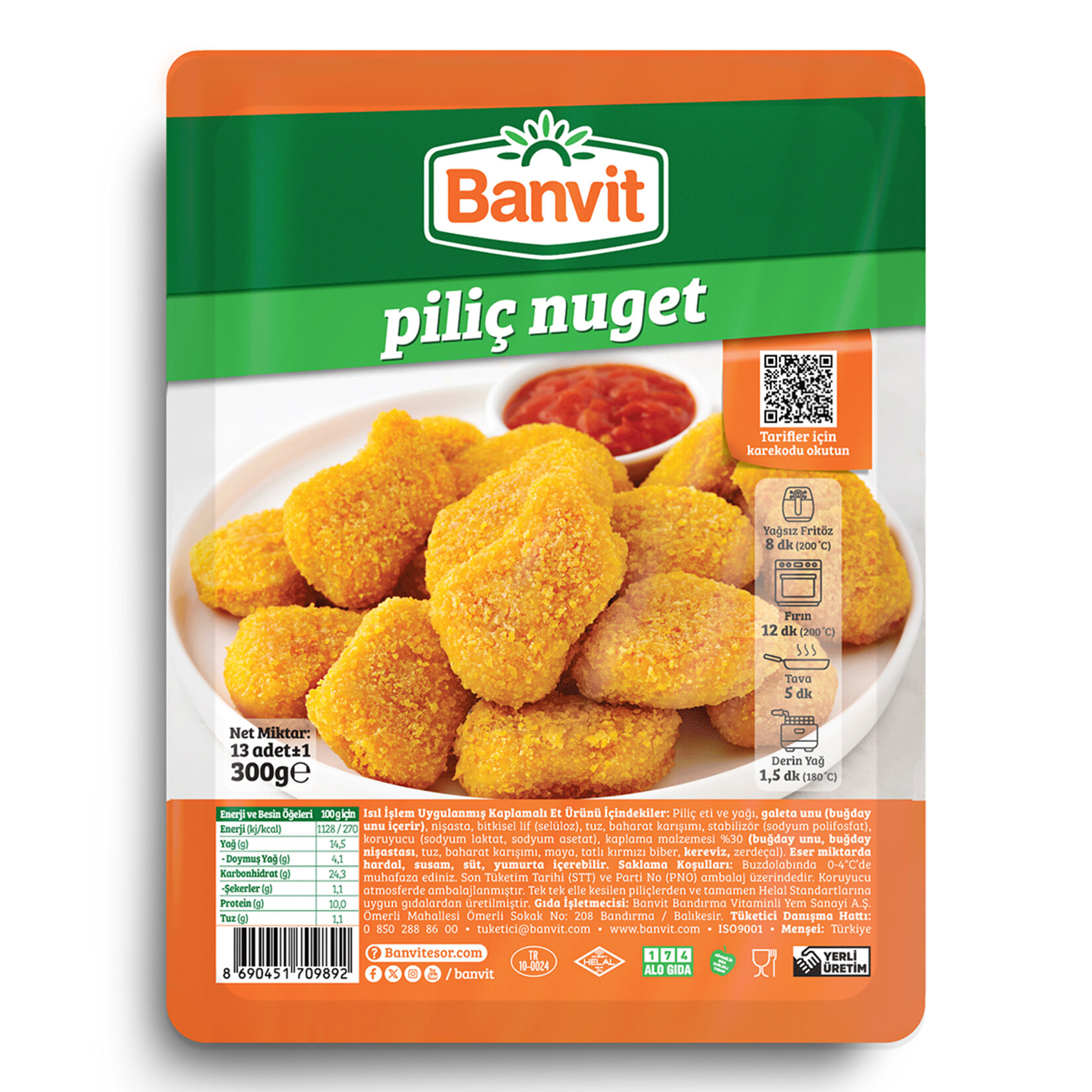 Banvit Piliç Nugget 300 G