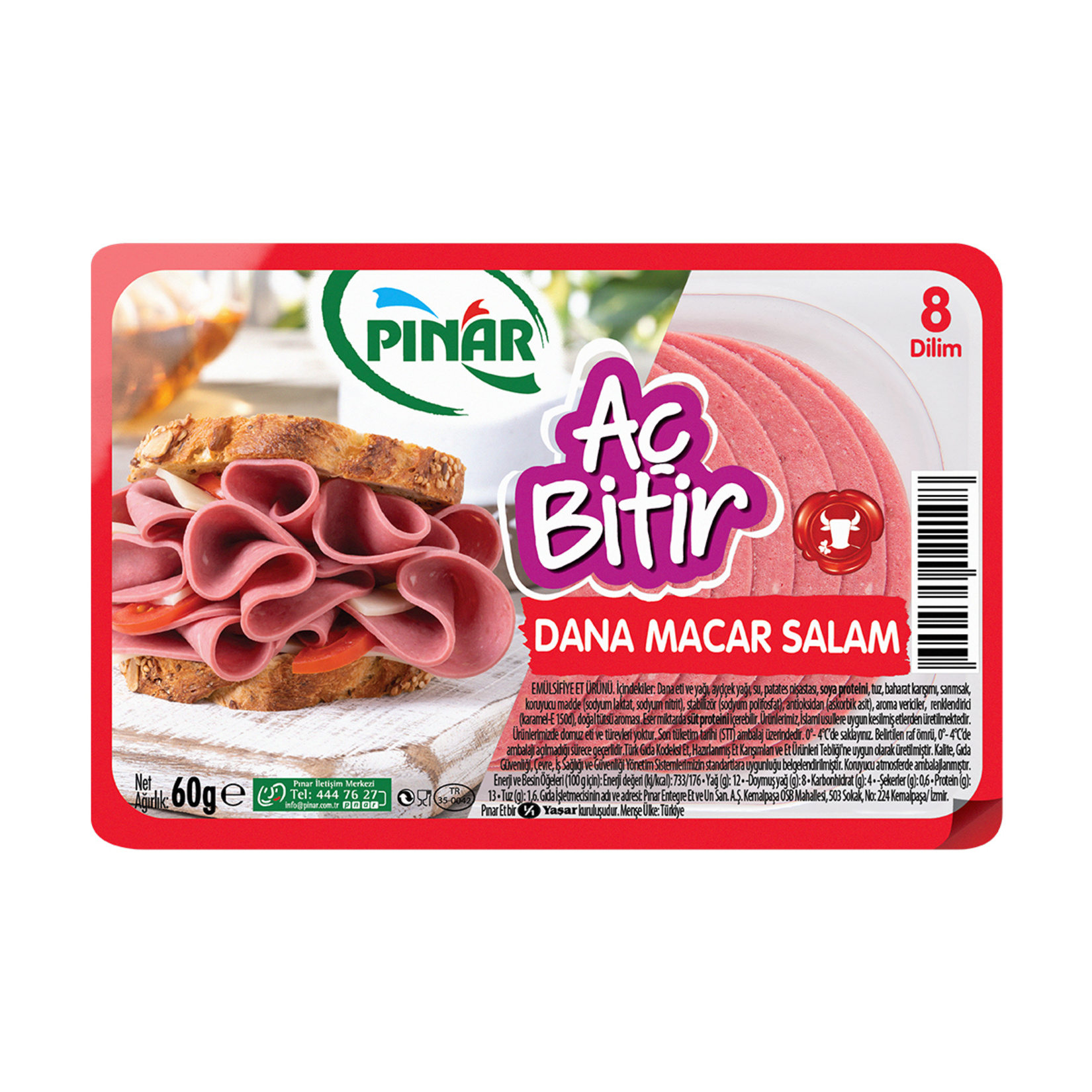 Pınar Aç Bitir Macar Salam 60 G