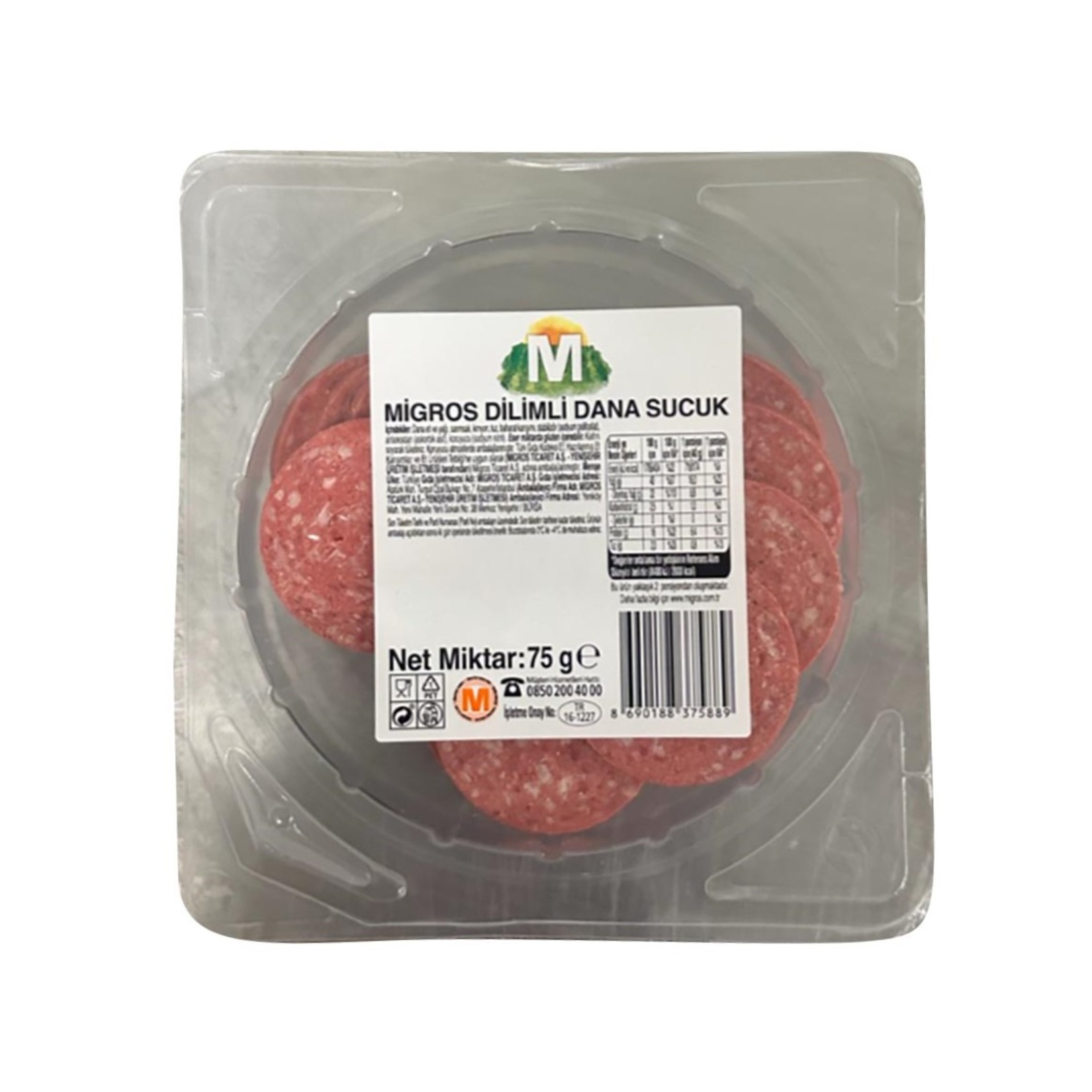 Migros Dilimli Dana Sucuk 75 G