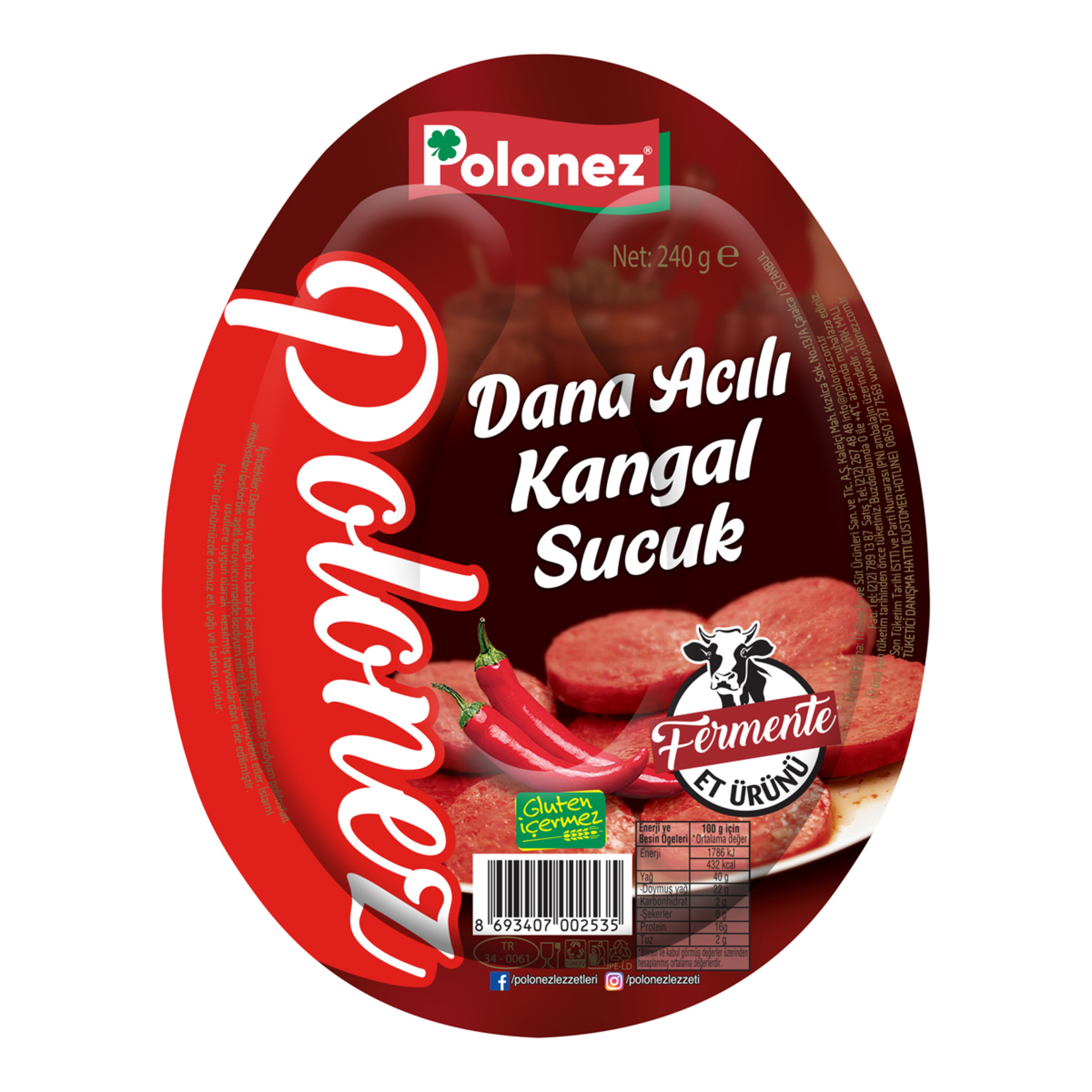 Polonez Acılı Sucuk 240 G