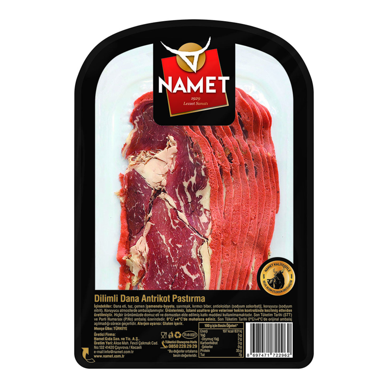 Namet Dana Dilimli Antrikot Pastırma 100 G - Görsel 1