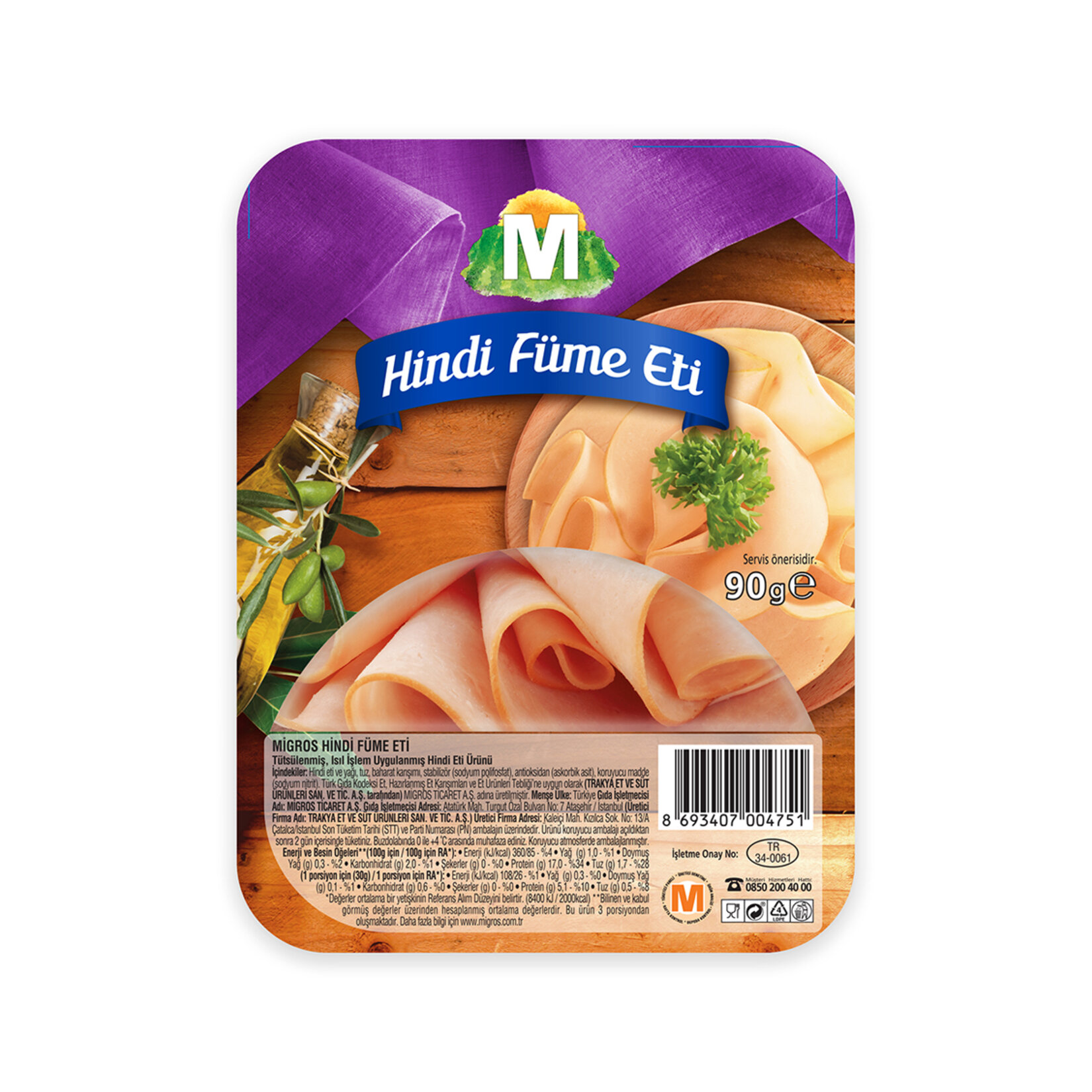 Migros Hindi Füme Eti 90 G