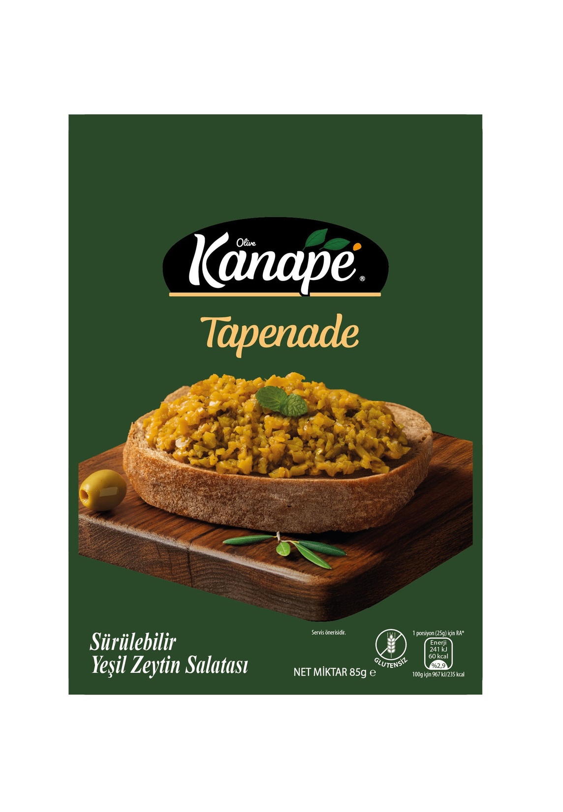Epsilon Olive Kanape Sürülebilir Yeşil Zeytin Salatası 85 G