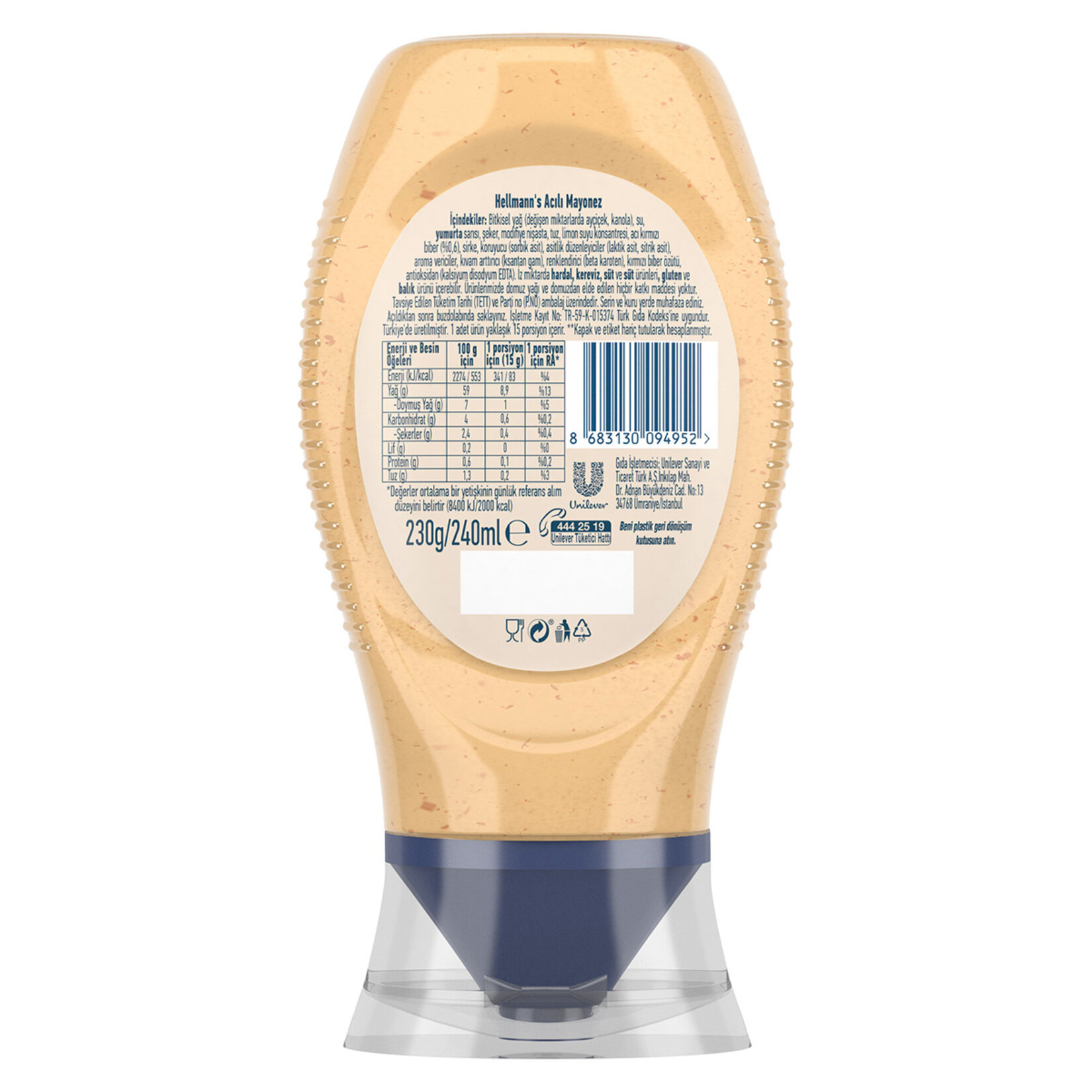 Hellmann's Acılı Mayonez 230 G - Görsel 5