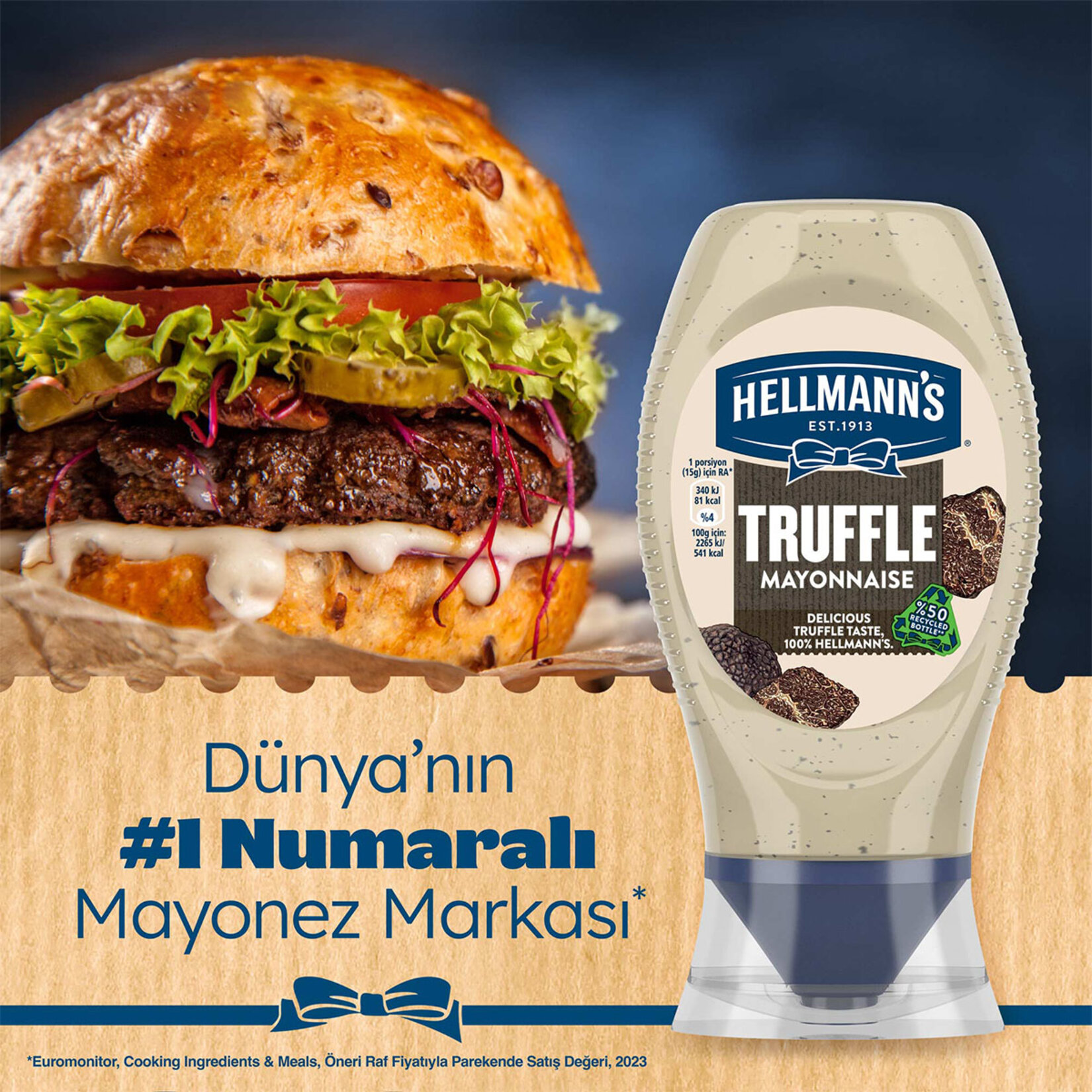 Hellmann's Trüflü Mayonez 235 G - Görsel 3