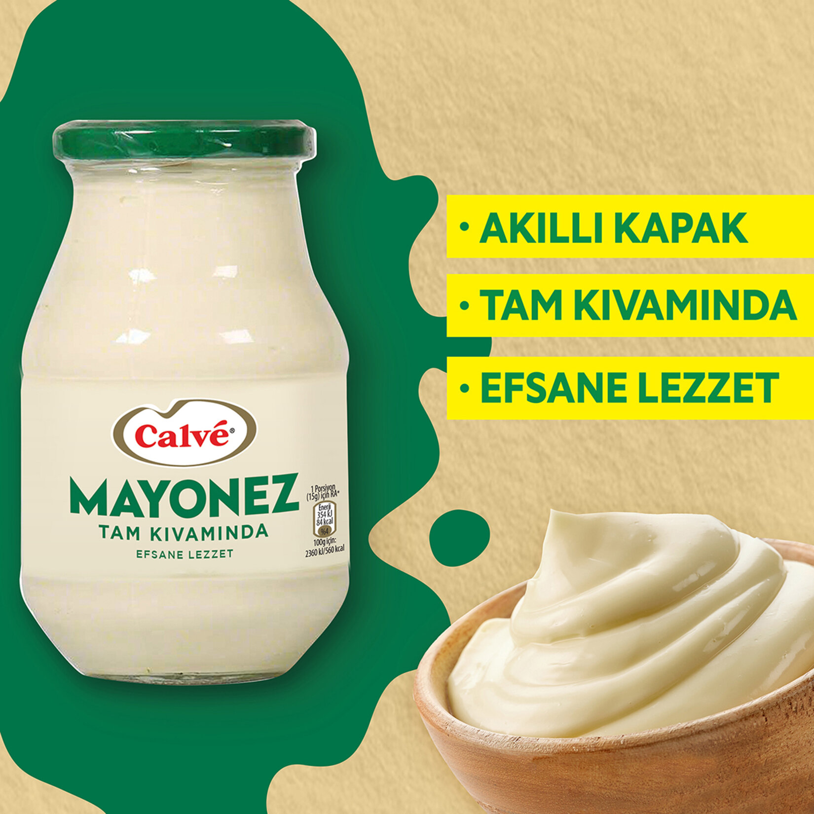 Calve Cam Mayonez 500 G - Görsel 4