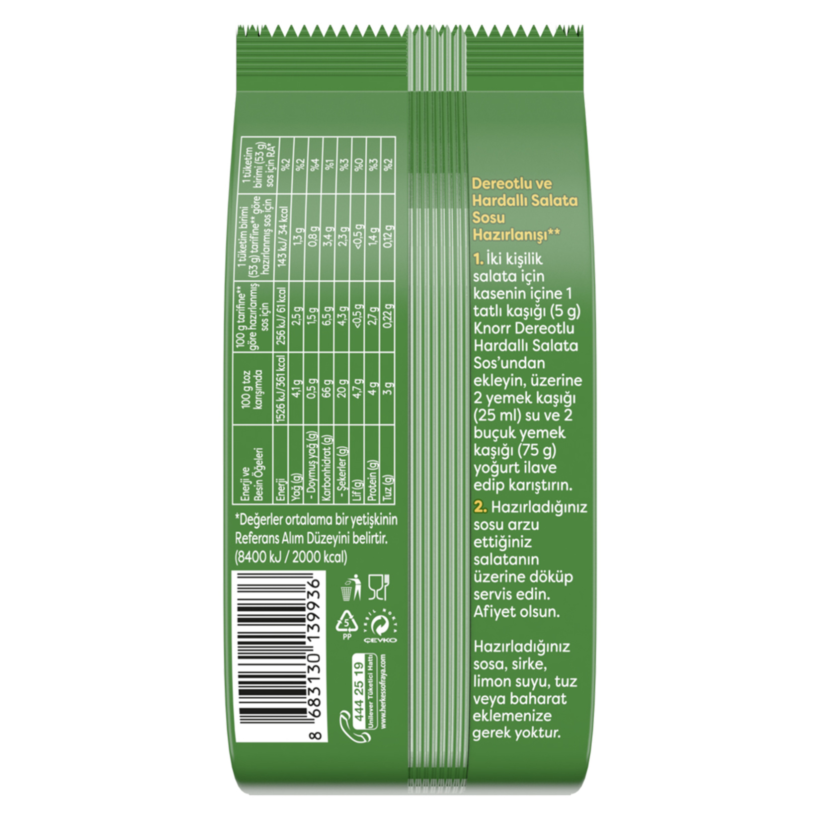 Knorr Dereotlu ve Hardallı Salata Sosu 40 G - Görsel 2