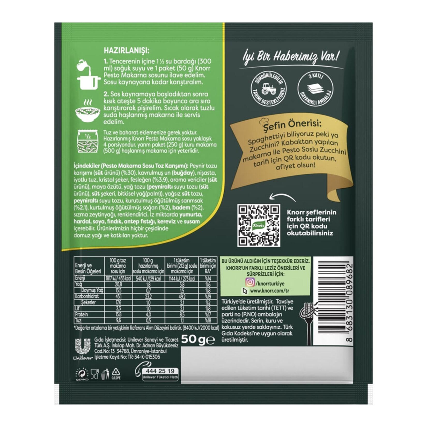 Knorr Pesto Makarna Sosu 50 G - Görsel 2