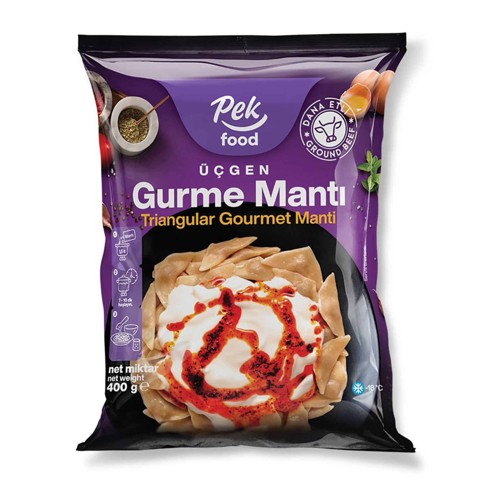 Pek Food Üçgen Gurme Mantı 400 G