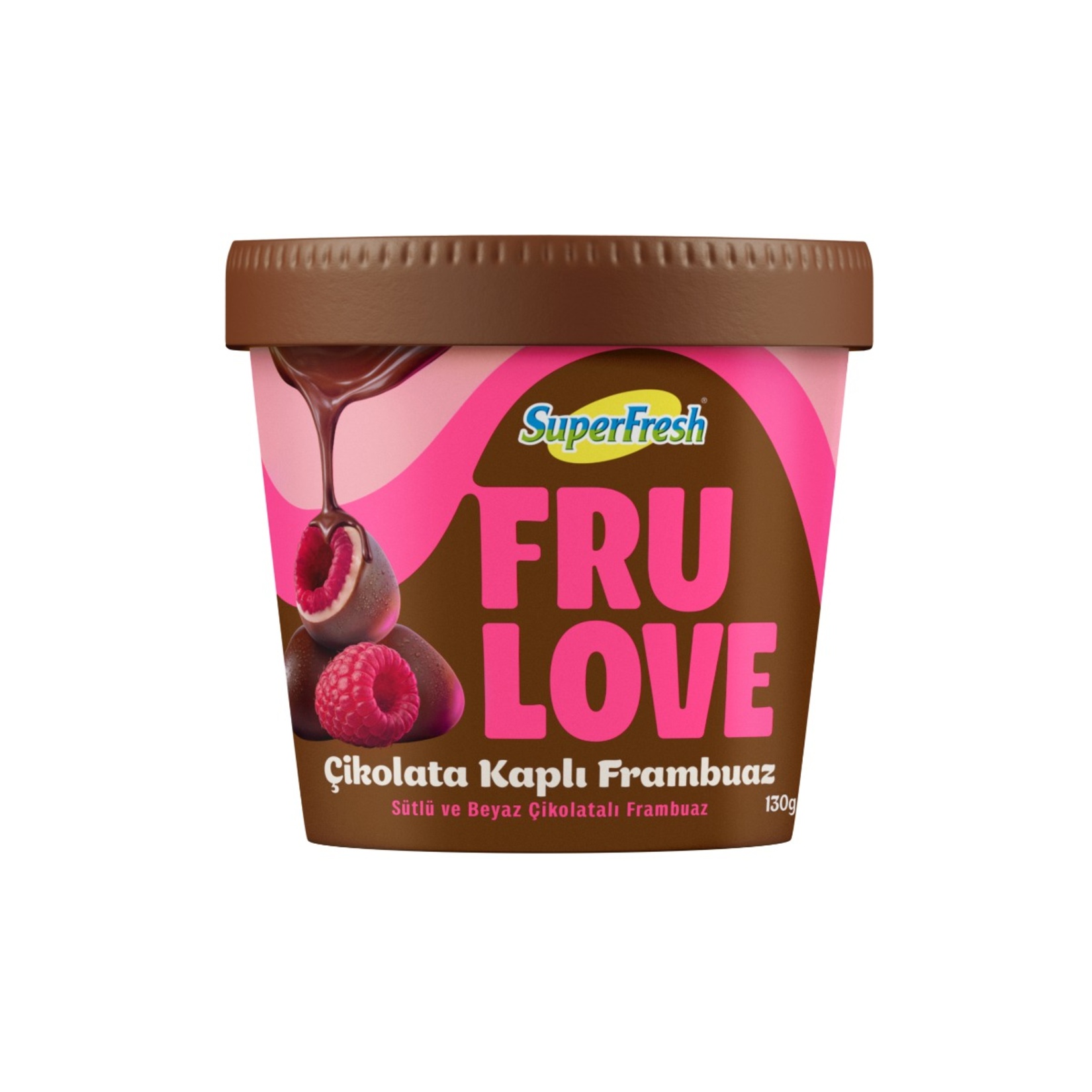 Superfresh Frulove Çikolata Kaplı Frambuaz 130 G - Görsel 1