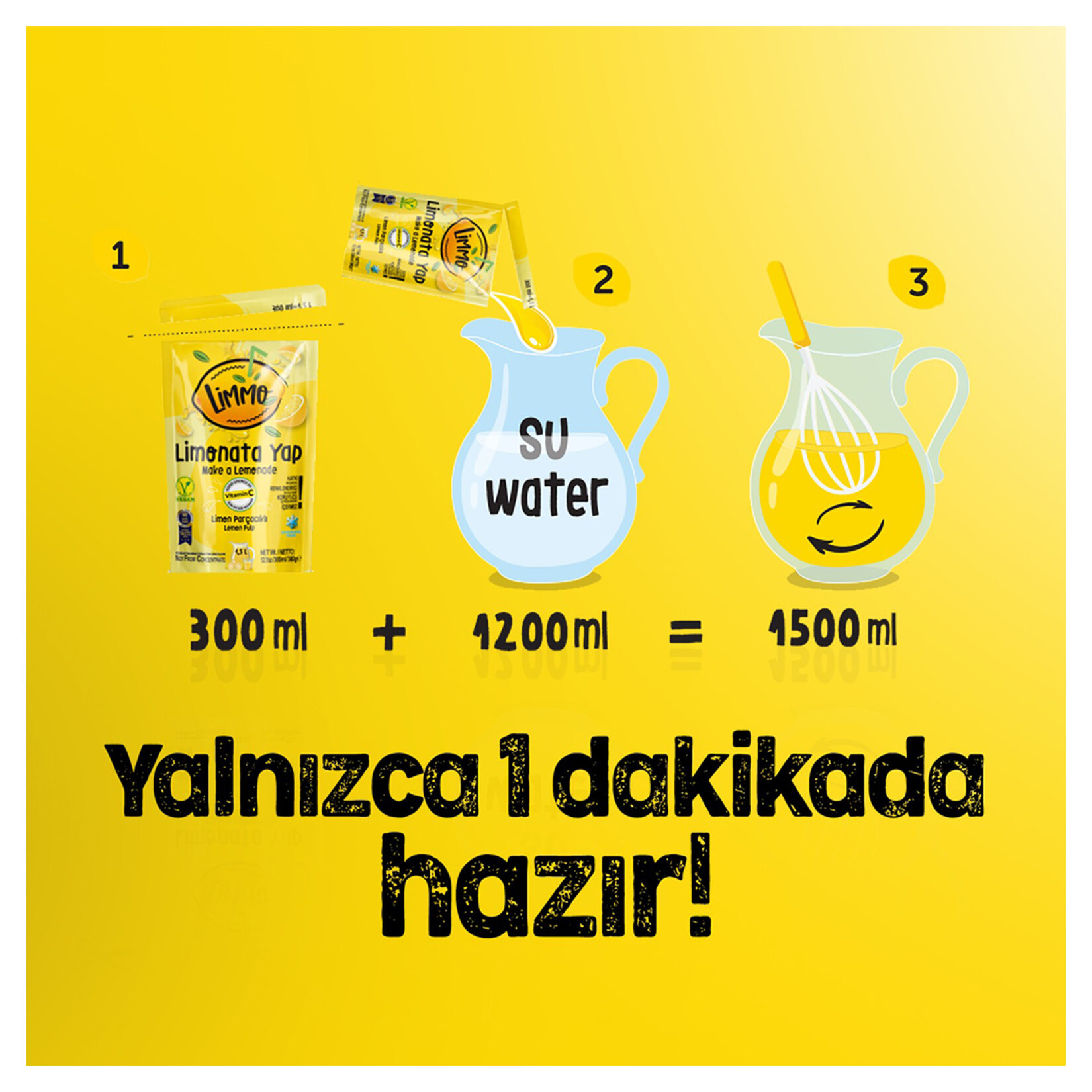 Limmo Dondurulmuş Limon Meyveli Püre 300 Ml - Görsel 3