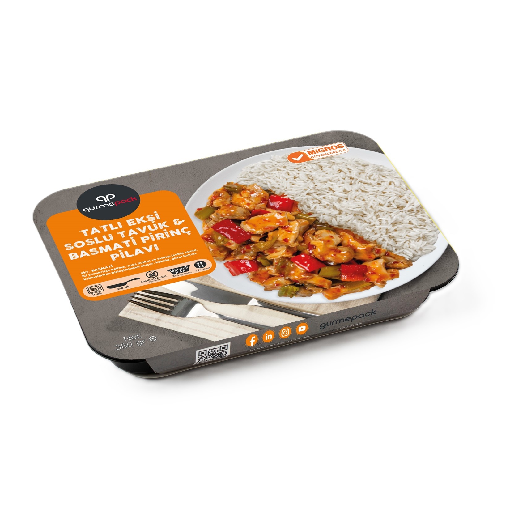Gurmepack Tatlı Ekşi Soslu Tavuk & Basmati Pirinç Pilavı 380 G