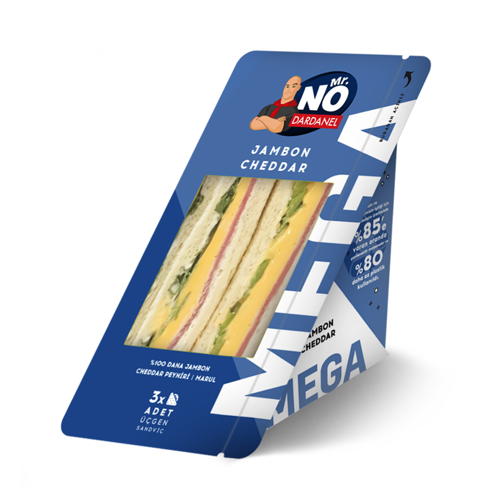 Mr. No Mega Jambon Cheddar 230 G