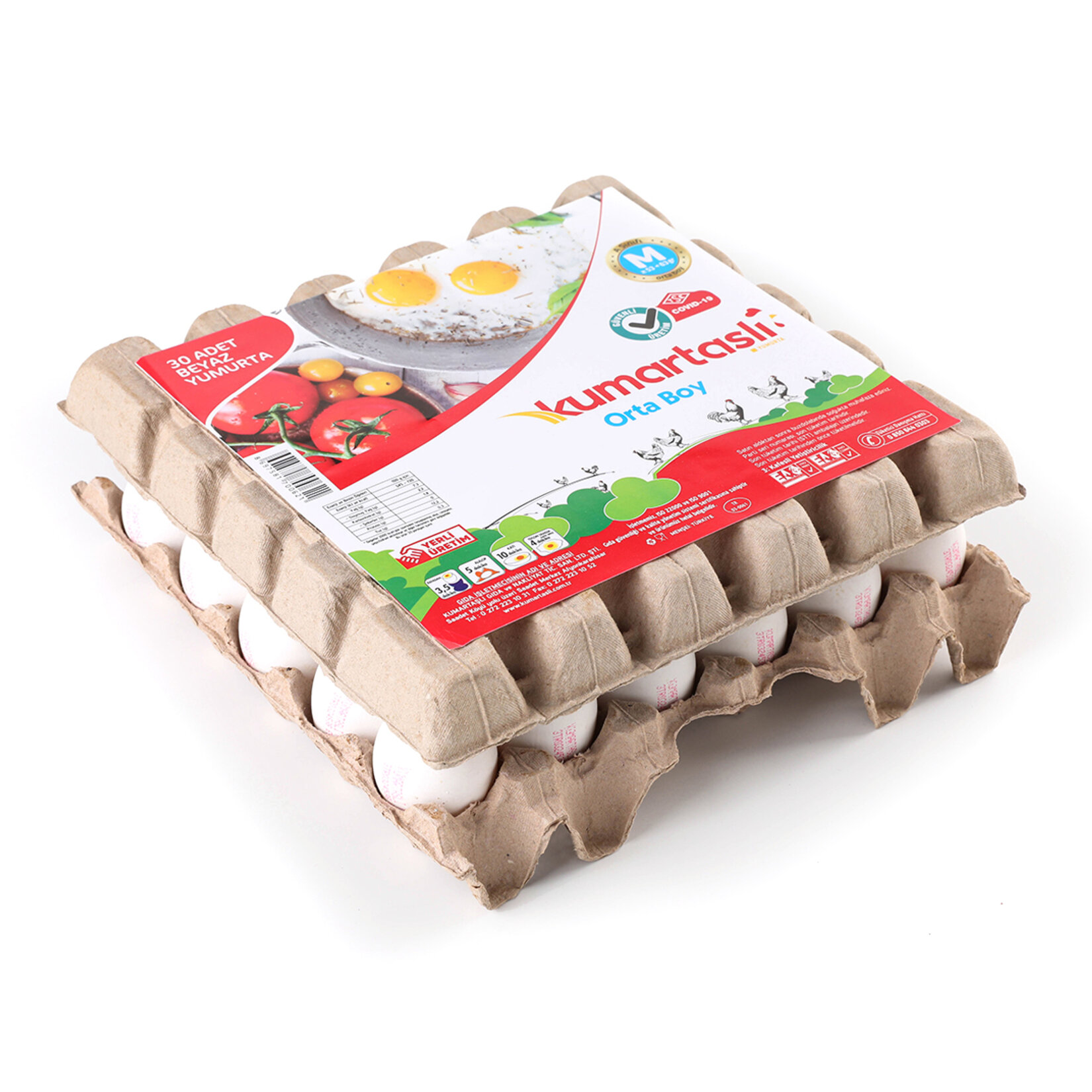 Kumartaşlı M Boy Yumurta 30'lu (53-63 G)