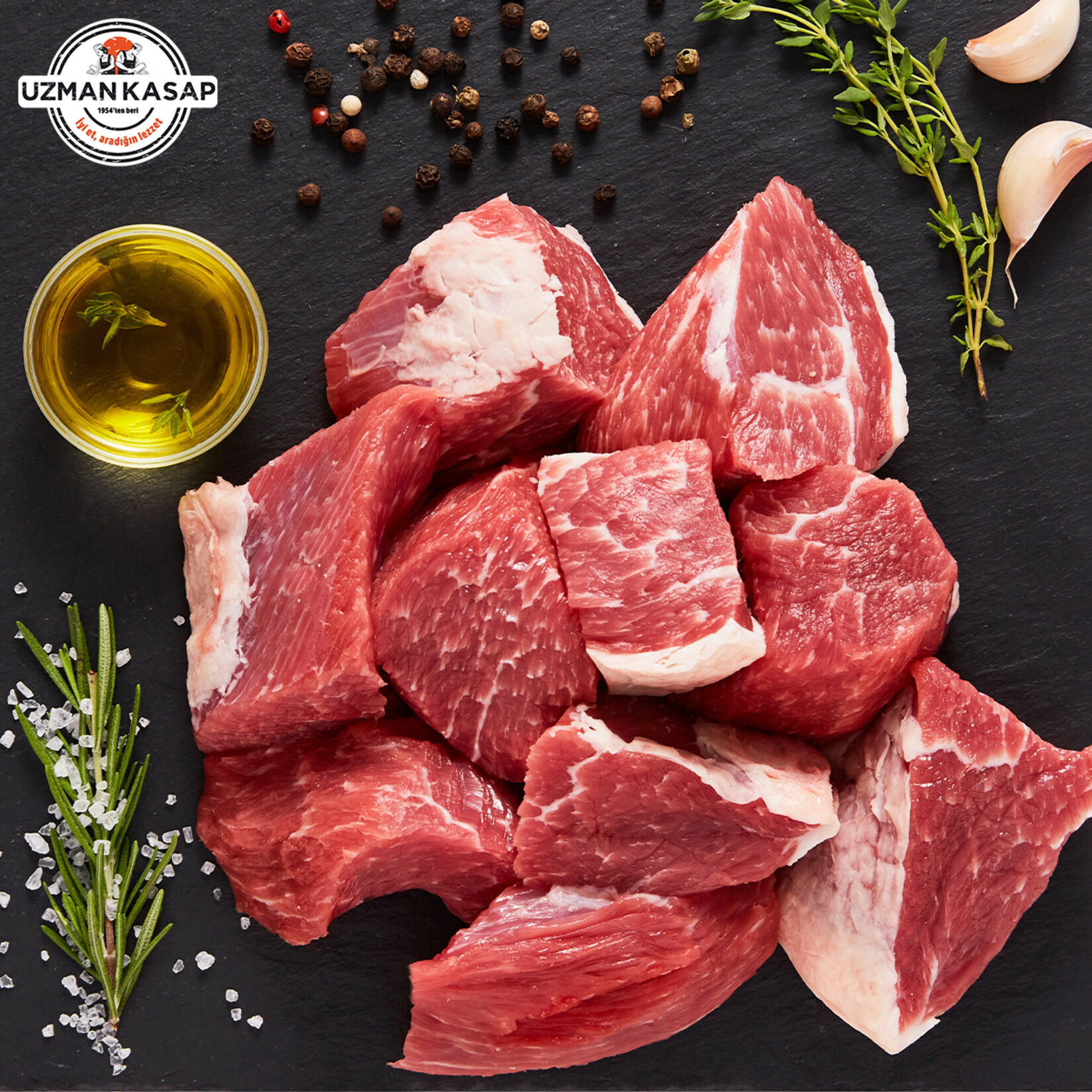 Dana Kuşbaşı Gulaşlık Kg (Büyük Doğranmış)