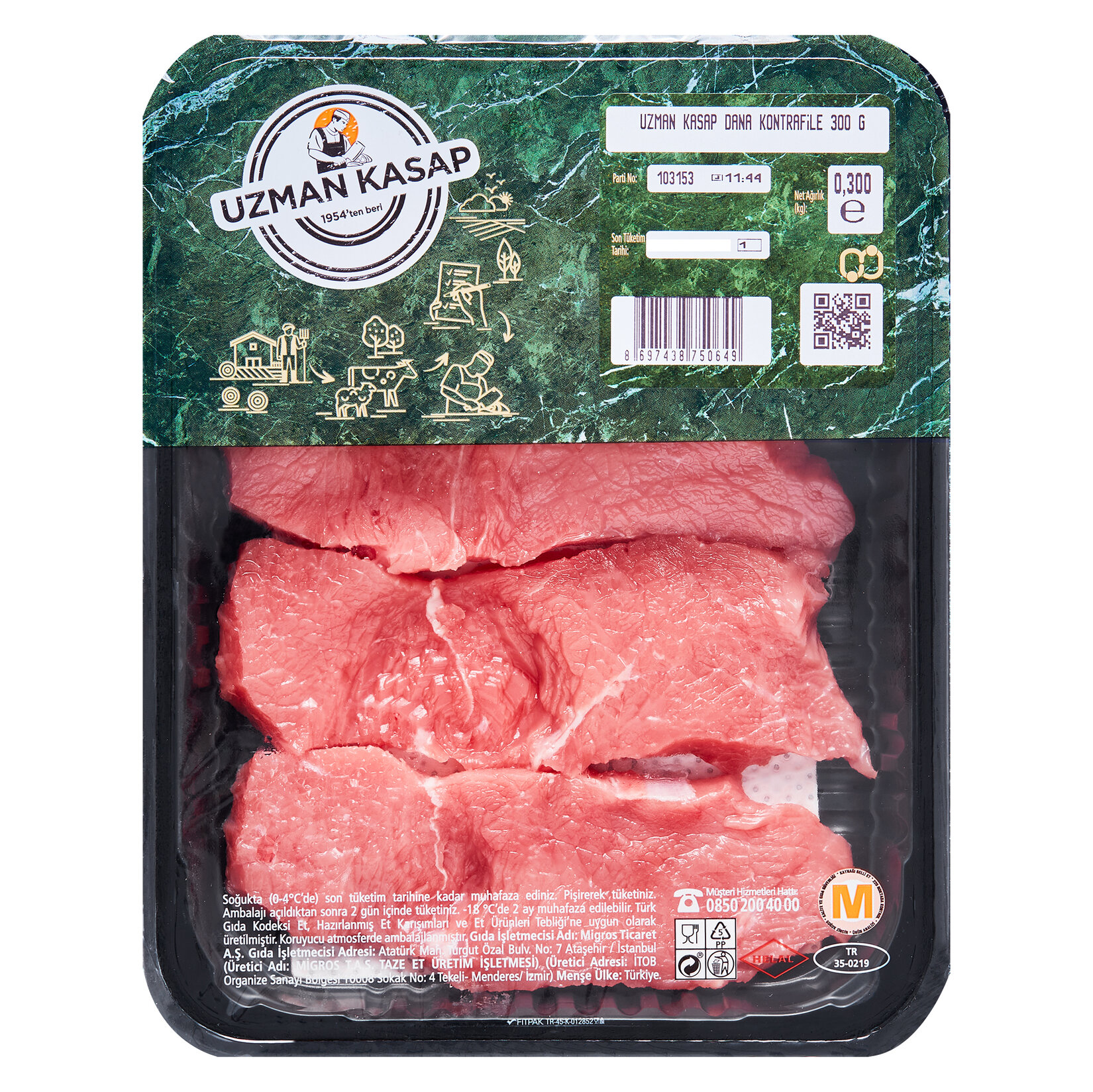 Uzman Kasap Dana Kontrafile 300 G