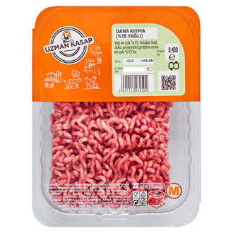Uzman Kasap Dana Kıyma 400 G %15 Yağlı