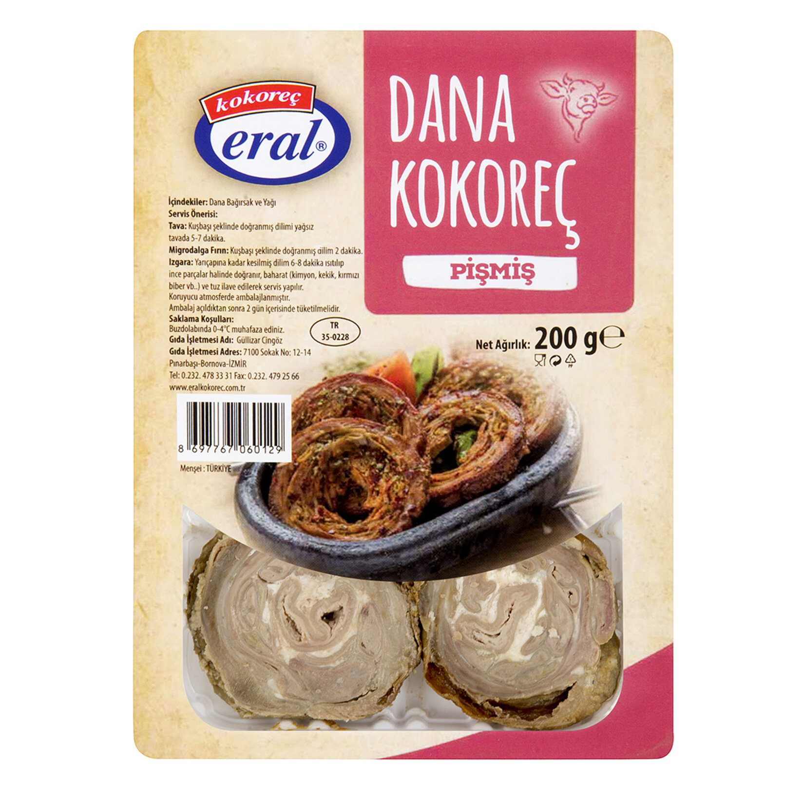 Eral Dana Kokoreç (Dilimlenmiş-pişmiş) 200 G