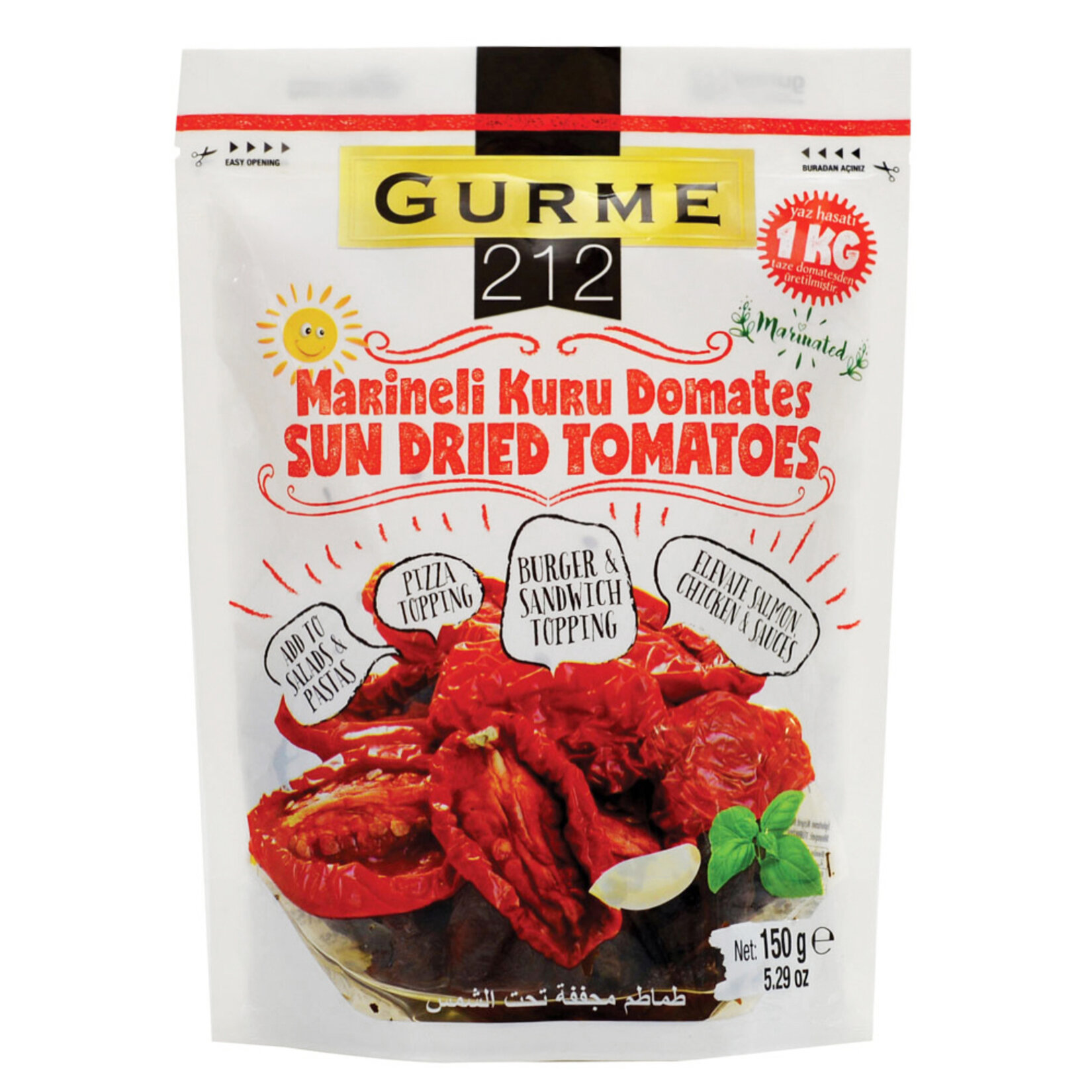 Gurme212 Marineli Kuru Domates 150 G
