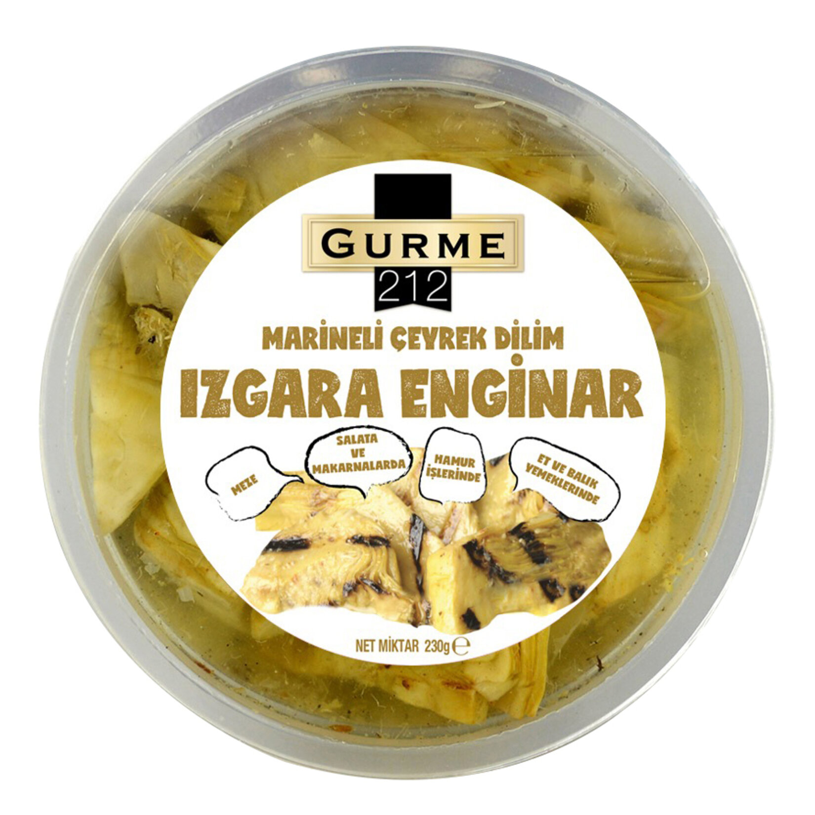 Gurme212 Marineli Izgara Çeyrek Dilim Enginar 230 G