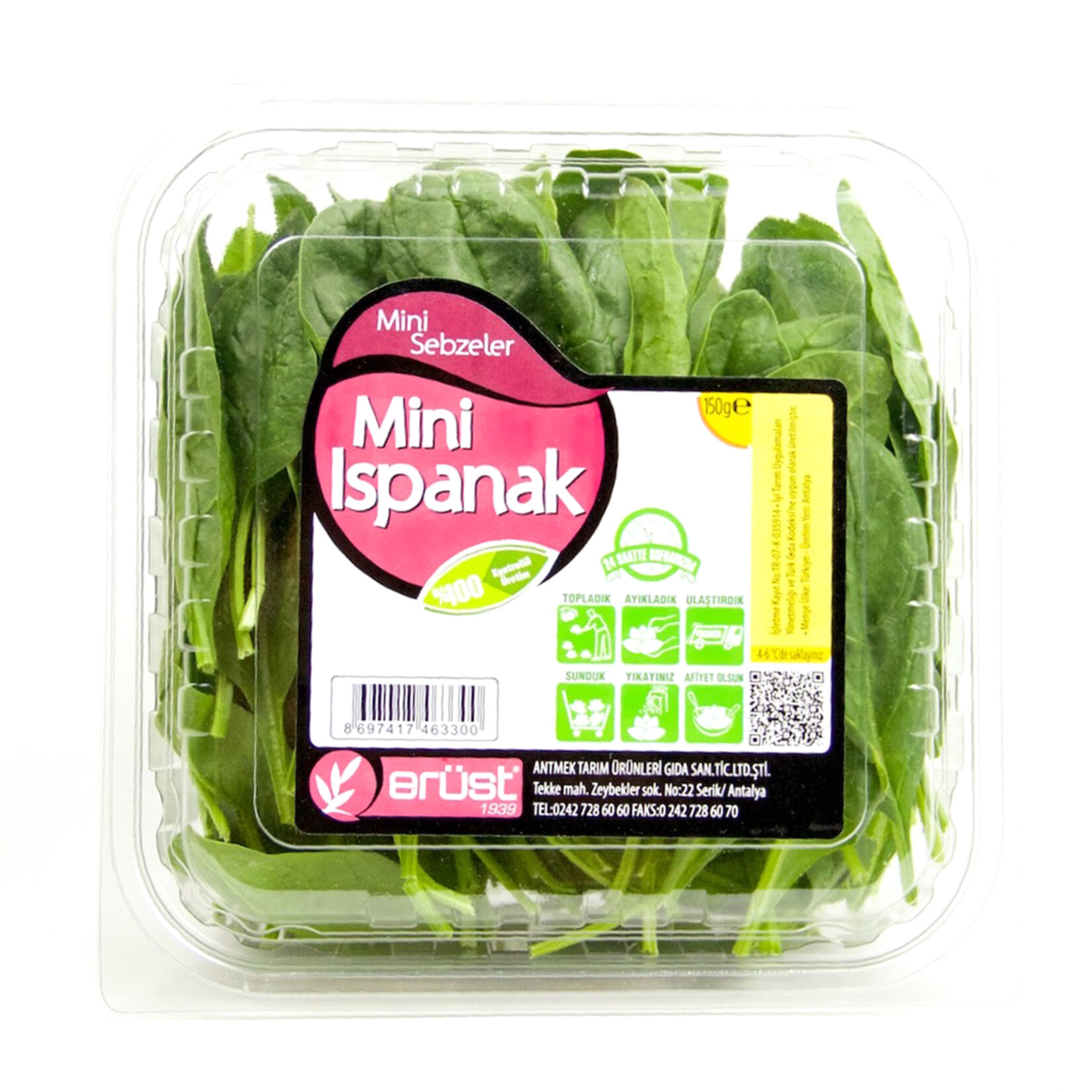 Erüst Mini Ispanak 150 G
