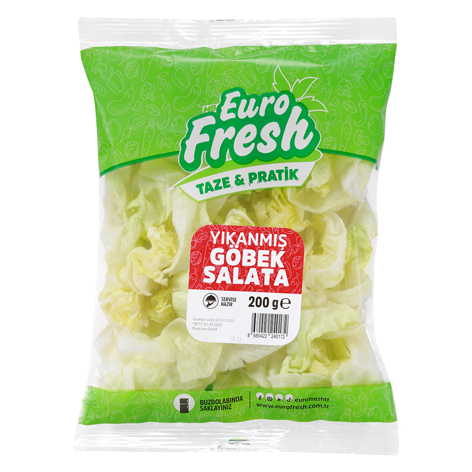 Eurofresh Doğranmış Göbek Salata (Parça) 200 G
