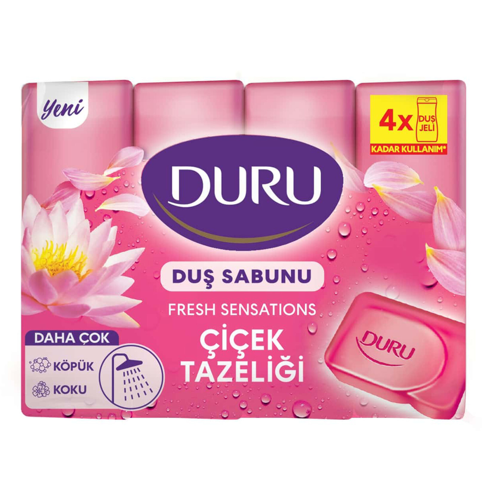 Duru Fresh Duş Sabunu Çiçek Tazeliği 4X150 G