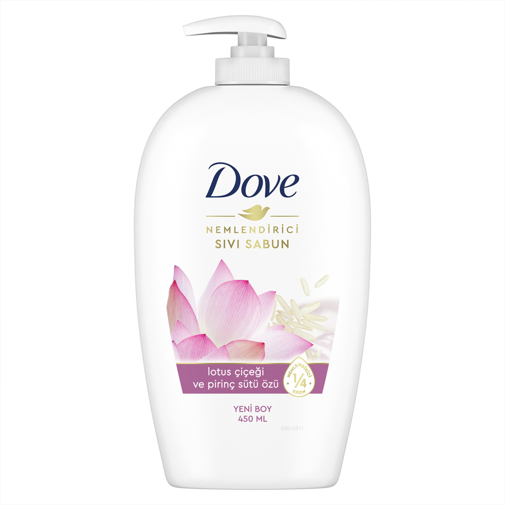 Dove Nemlendirici Sıvı Sabun Lotus Çiçeği ve Pirinç Özü 450 Ml - Görsel 1