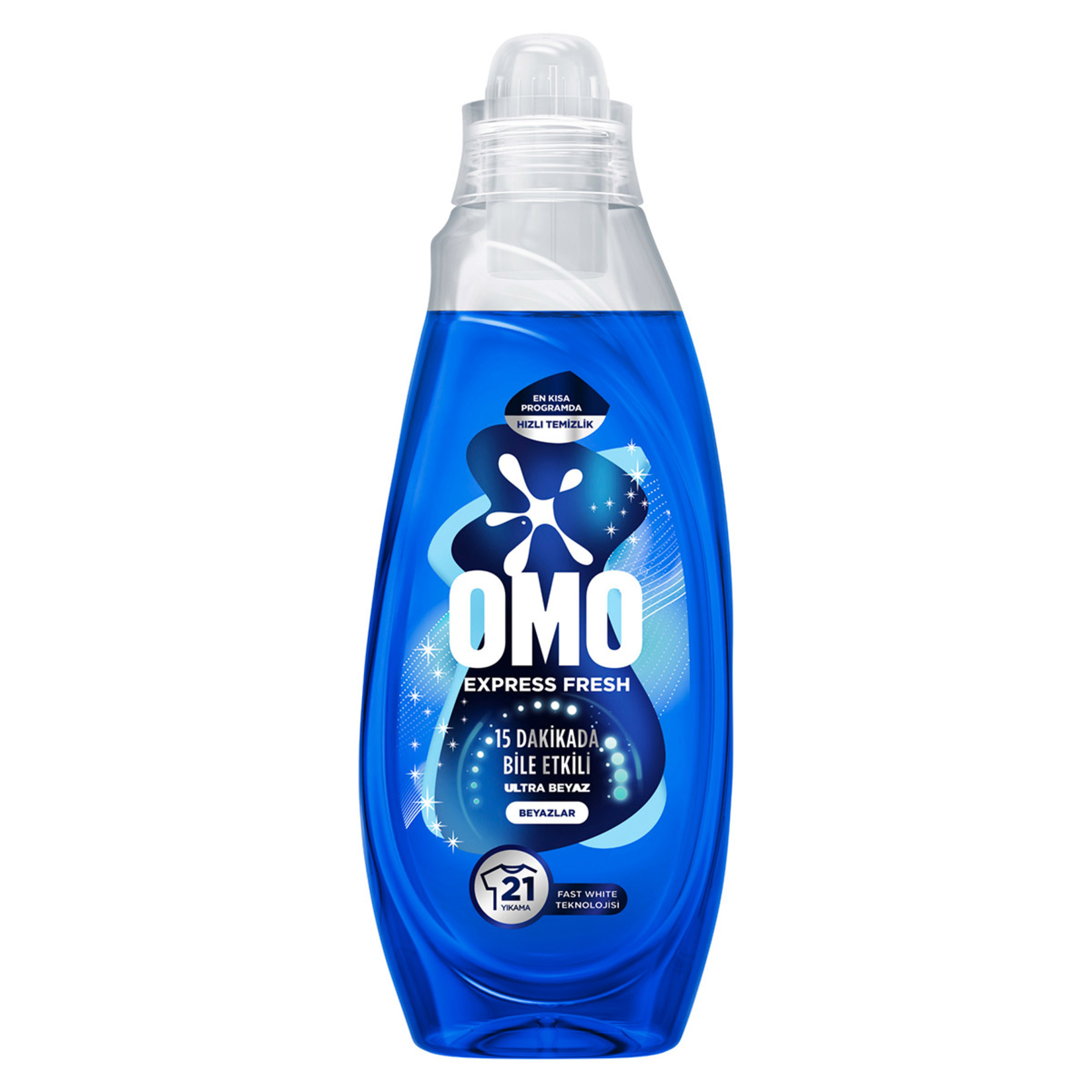 Omo Express Fresh Ultra Beyaz Sıvı Çamaşır Deterjanı 840 Ml - Görsel 1