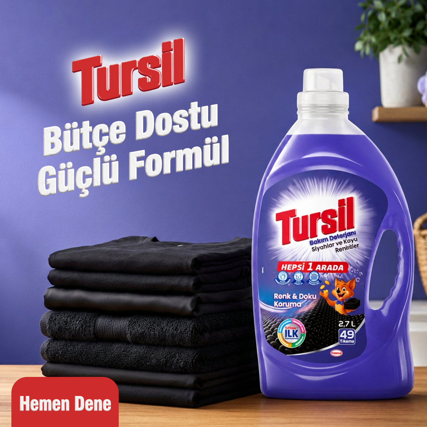 Tursil Sıvı Bakım Deterjanı Siyahlar 2.7 L - Görsel 3