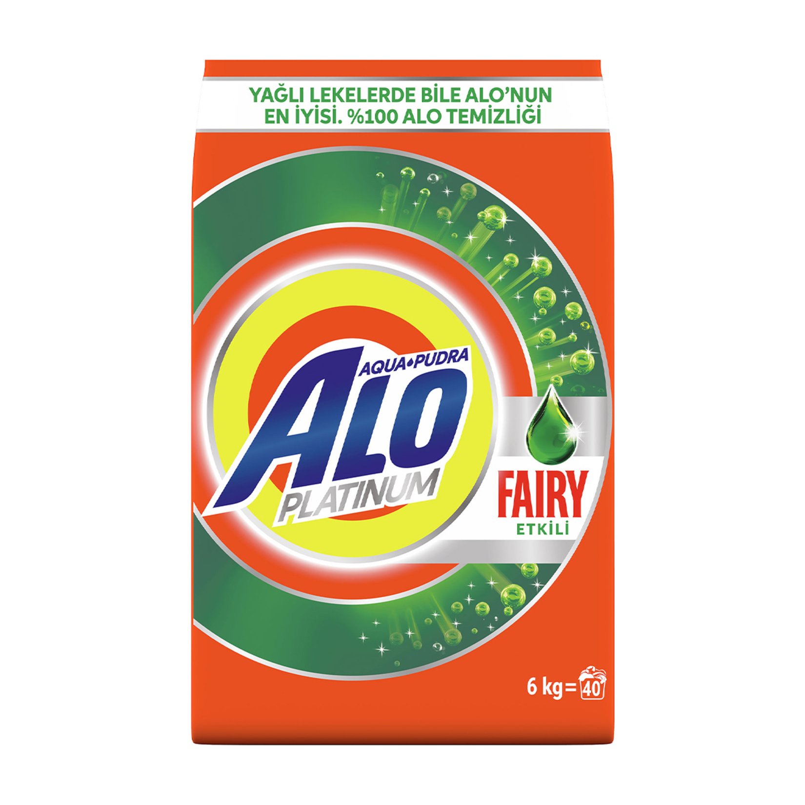 Alo Platinum 6 Kg Fairy Etkili Beyazlar Aquapudra Toz Deterjan - Görsel 1
