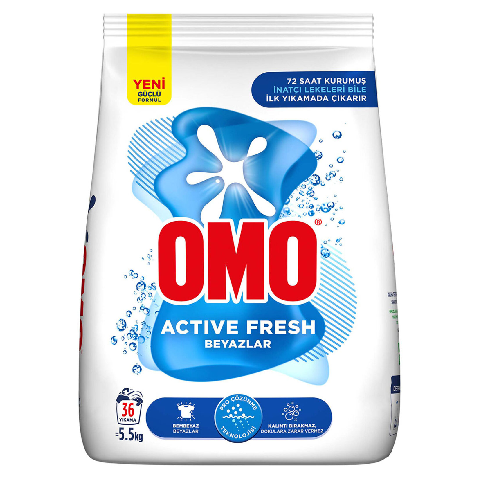 Omo Active Fresh Beyazlar Toz Deterjan 36 Yıkama 5.5 Kg - Görsel 1