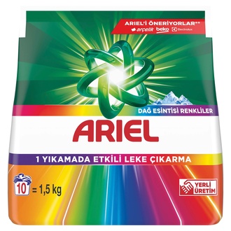 Ariel Dağ Esintisi Renklilere Özel 1,5 kg AquaPudra Toz Çamaşır Deterjanı