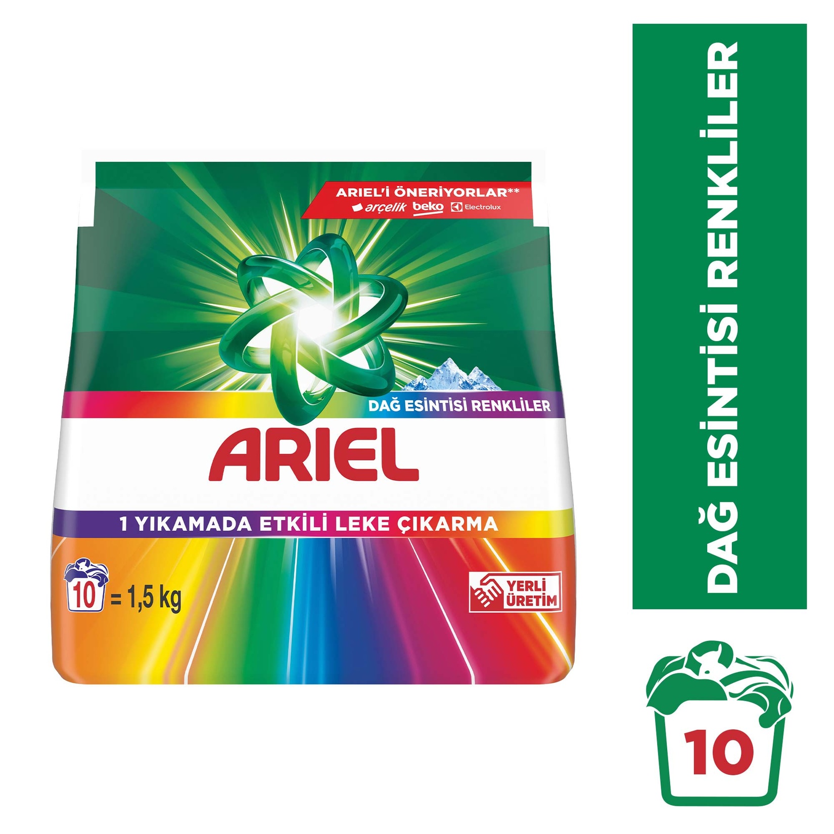 Ariel Dağ Esintisi Renklilere Özel 1,5 kg AquaPudra Toz Çamaşır Deterjanı - Görsel 2