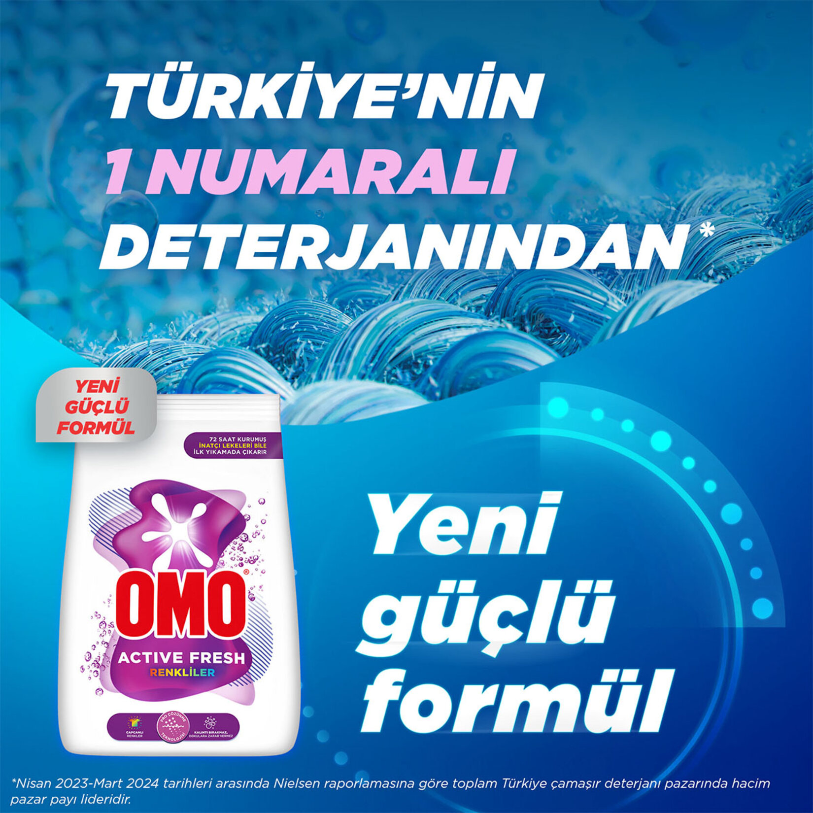 Omo Active Fresh Toz Çamaşır Deterjanı Renkliler 3 KG 20 Yıkama - Görsel 3
