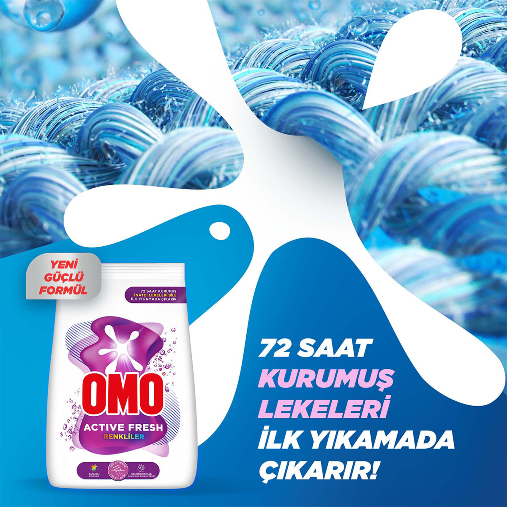 Omo Active Fresh Toz Çamaşır Deterjanı Renkliler 3 KG 20 Yıkama - Görsel 4