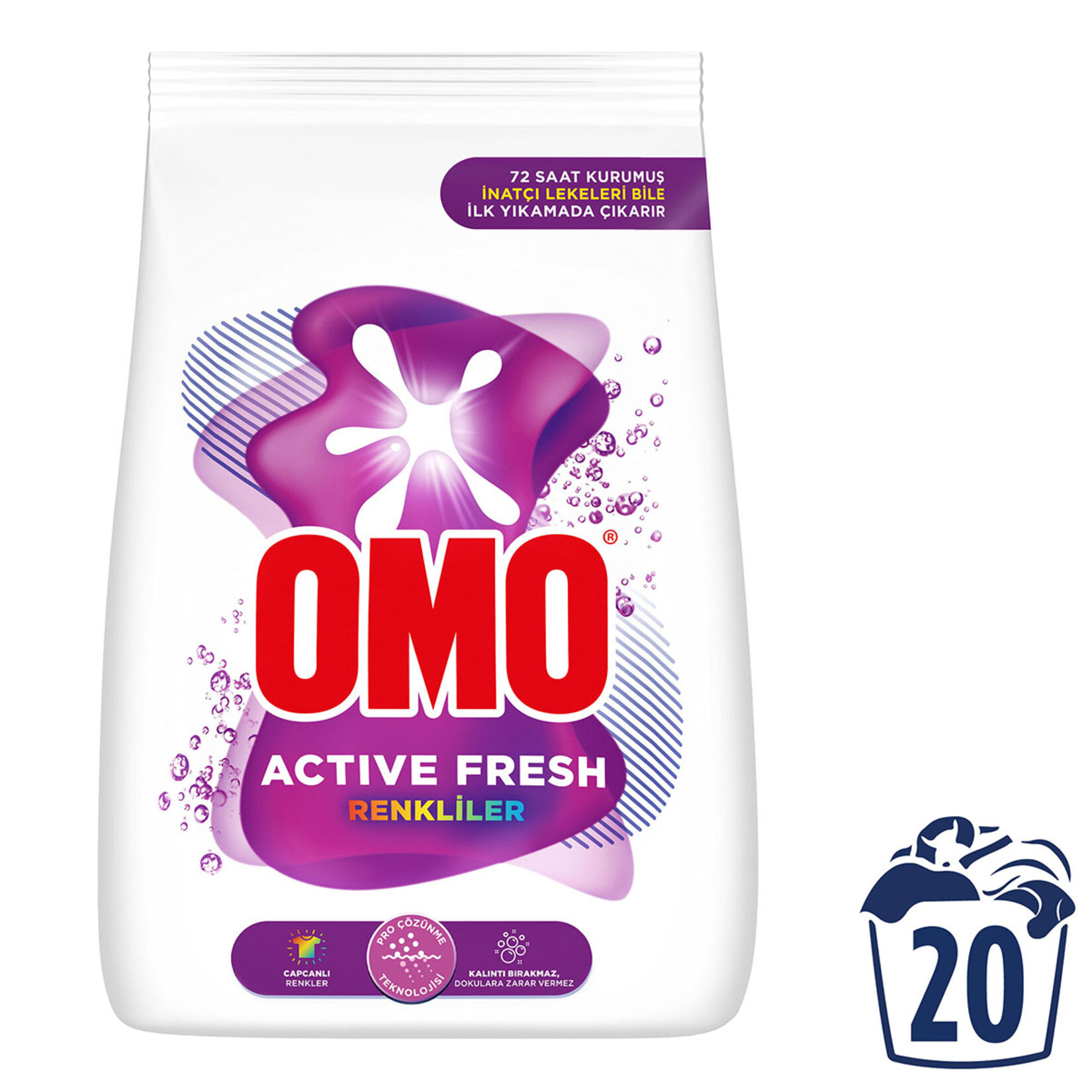 Omo Active Fresh Toz Çamaşır Deterjanı Renkliler 3 KG 20 Yıkama - Görsel 2